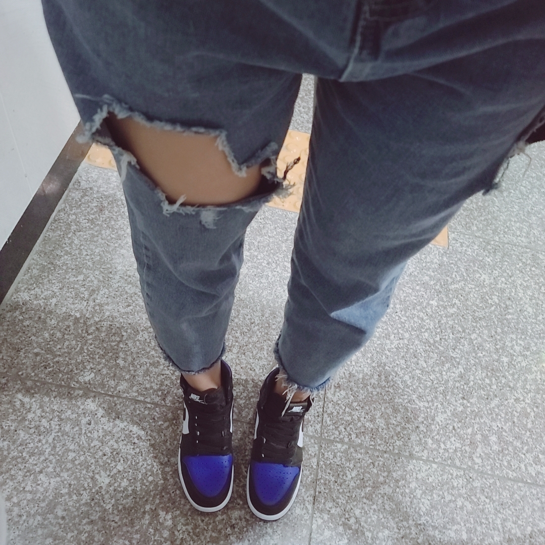 (GS) Jordan 1 Retro High OG Royal Toe 착용 스타일 - 2