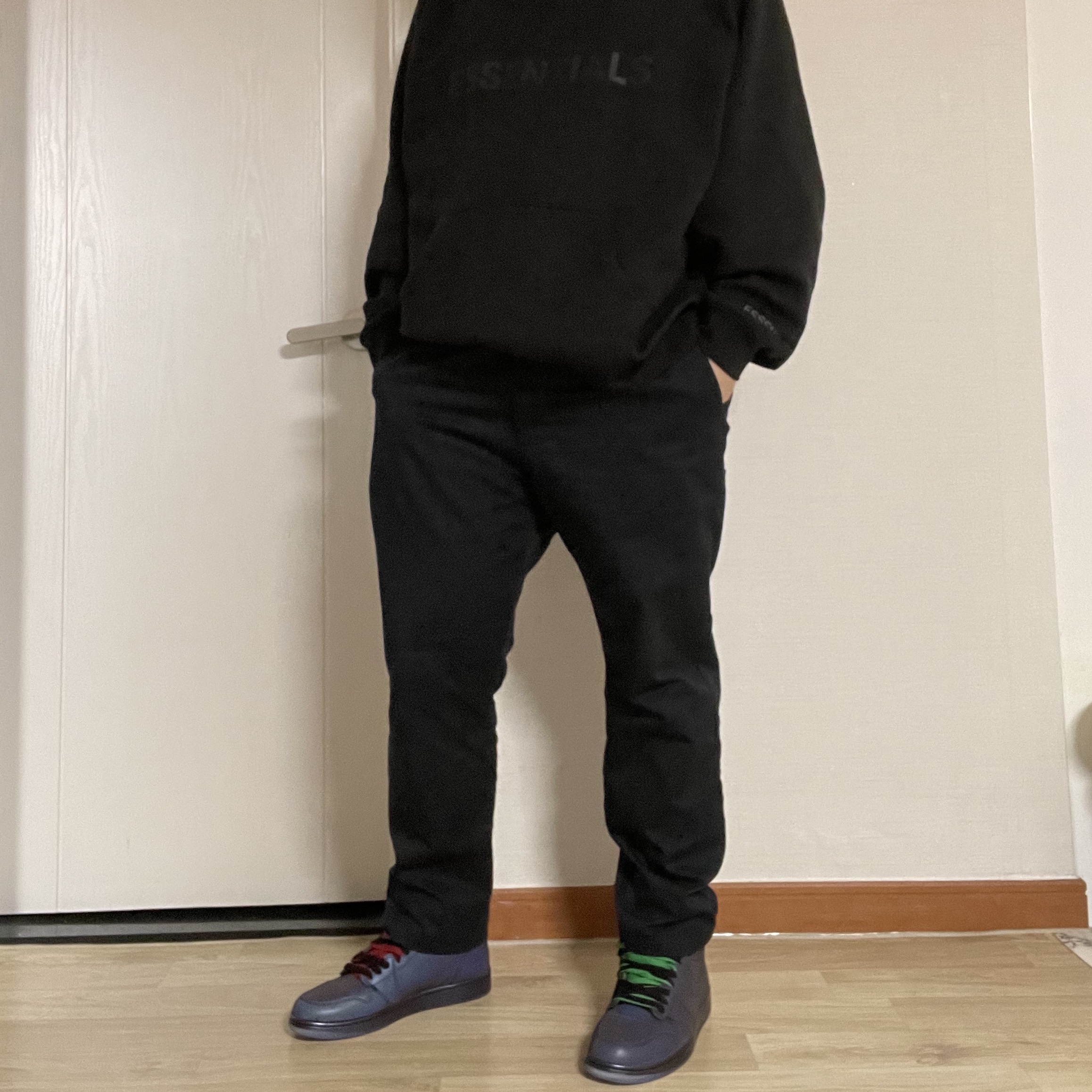 Jordan 1 Retro High Fearless Zoom, Essentials 3D Silicon Applique Pullover Hoodie Dark Slate/Black 2020 착용 스타일