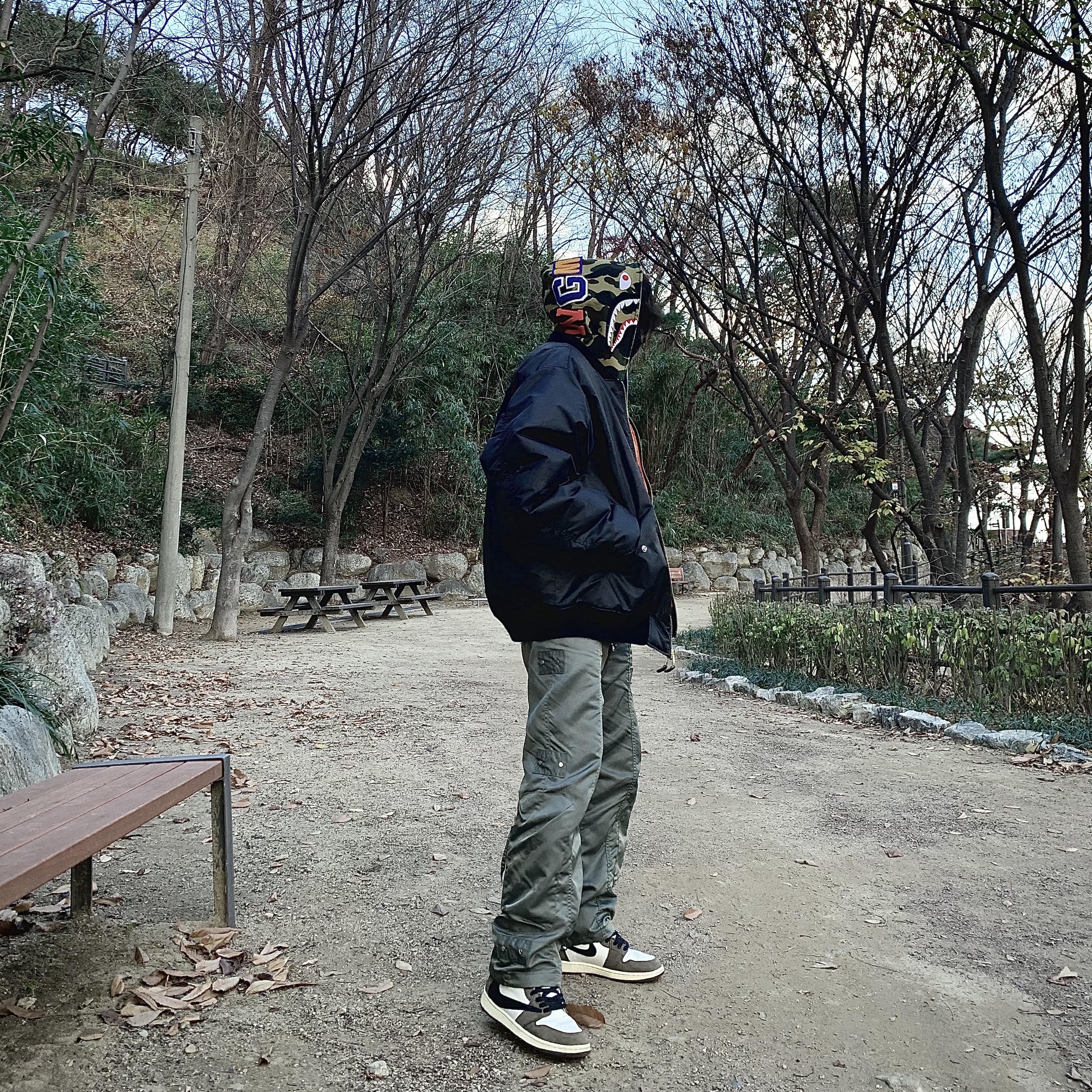 Jordan 1 x Travis Scott Retro High OG SP Mocha 착용 스타일