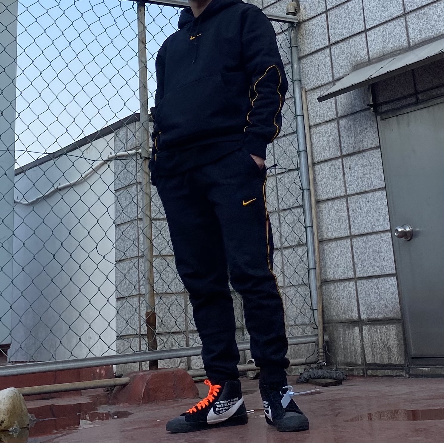 Nike x Drake Nocta Fleece Pants Black - Asia, Nike x Drake Nocta Essential Hoodie Black - Asia 착용 스타일