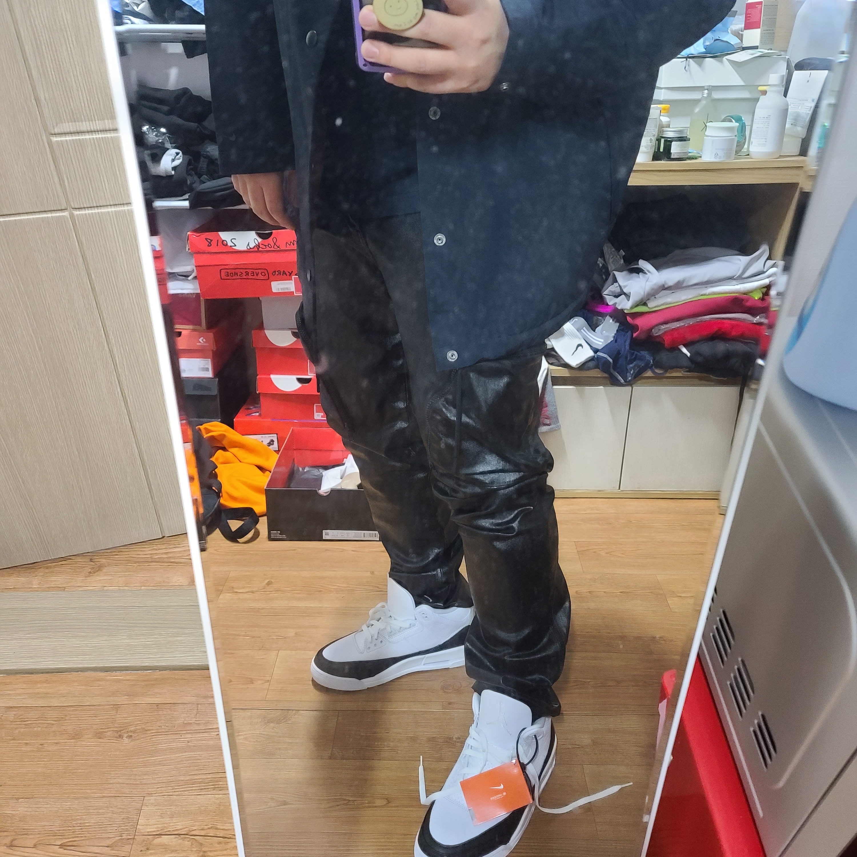 Jordan 3 x Fragment Retro SP White Black 착용 스타일
