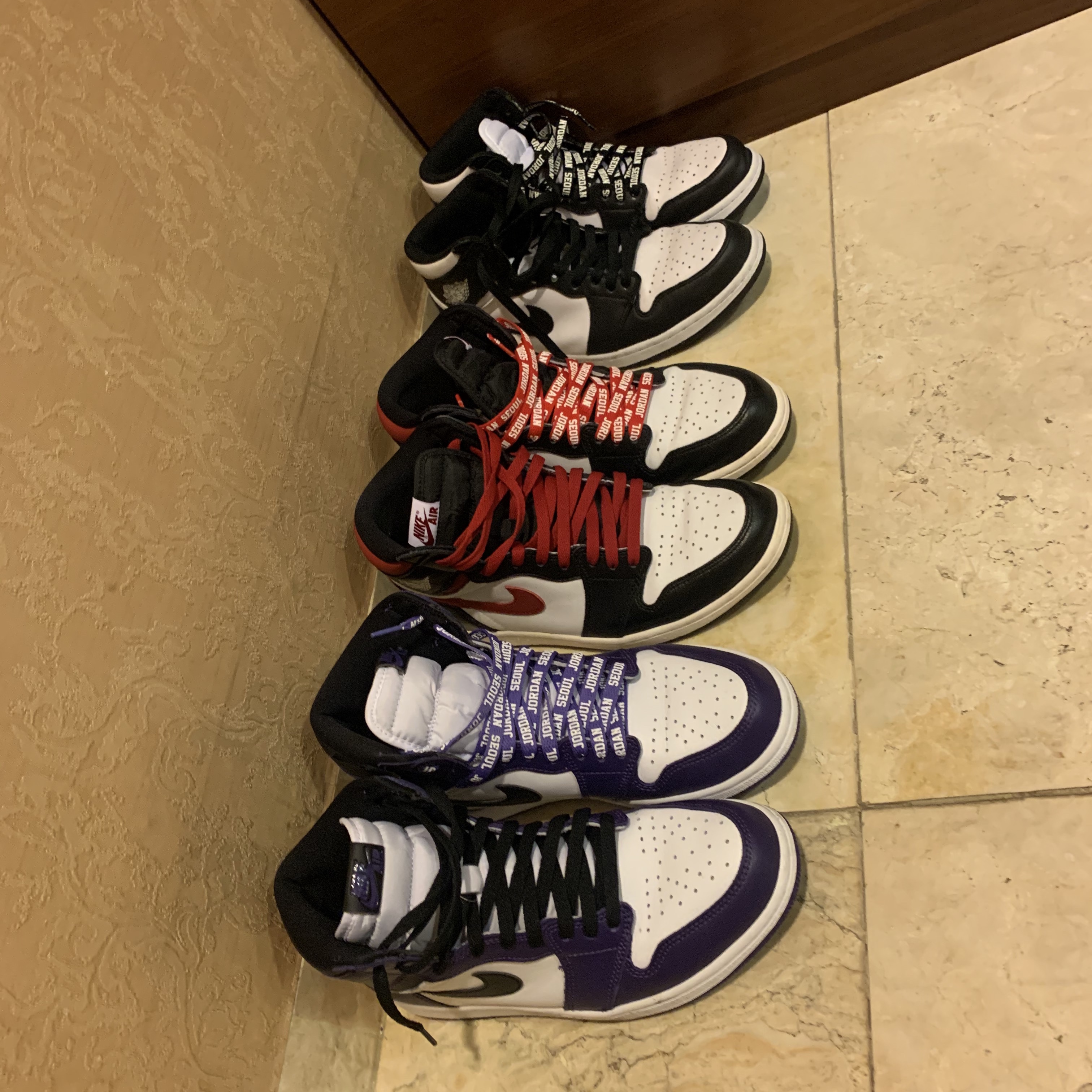 Jordan 1 Retro High OG Black White 2014, Jordan 1 Retro High OG Gym Red 착용 스타일