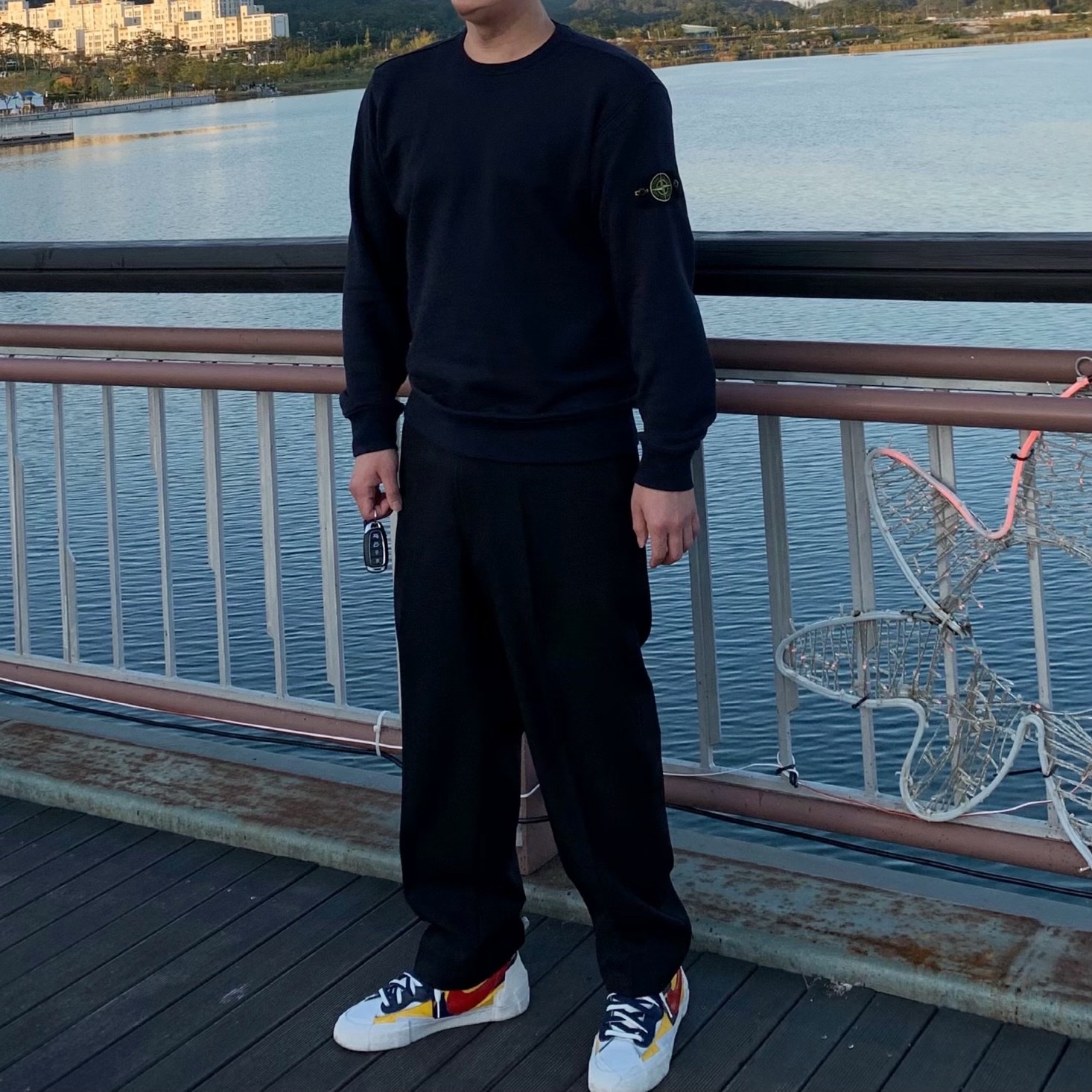 Nike x Sacai Blazer Mid Snow Beach 착용 스타일