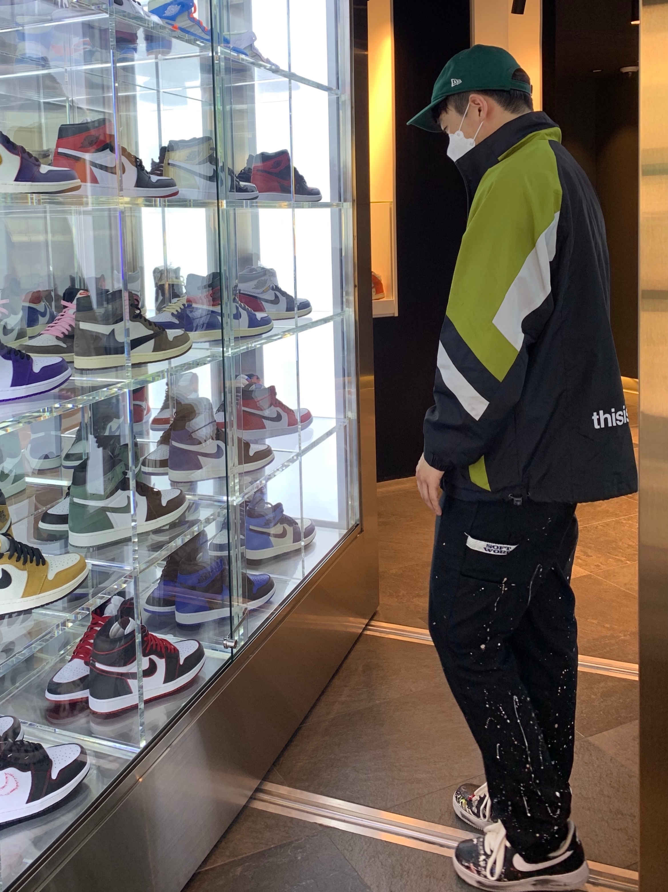 Nike x Peaceminusone Air Force 1 Low Para-Noise 착용 스타일