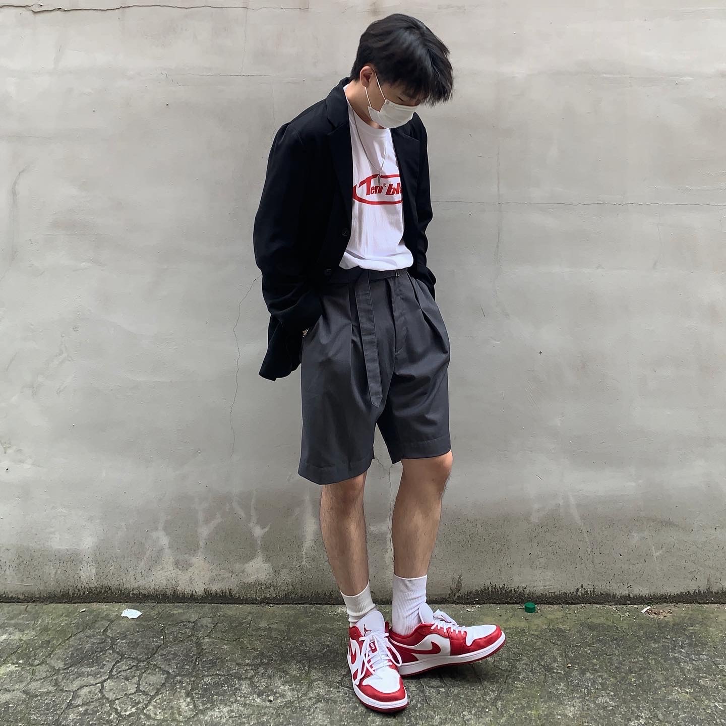 Jordan 1 Low Gym Red White 착용 스타일