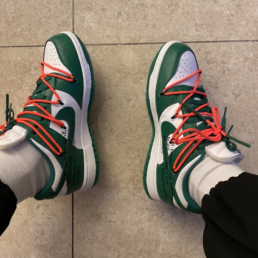 Nike x Off-White Dunk Low Pine Green 착용 스타일 - 2