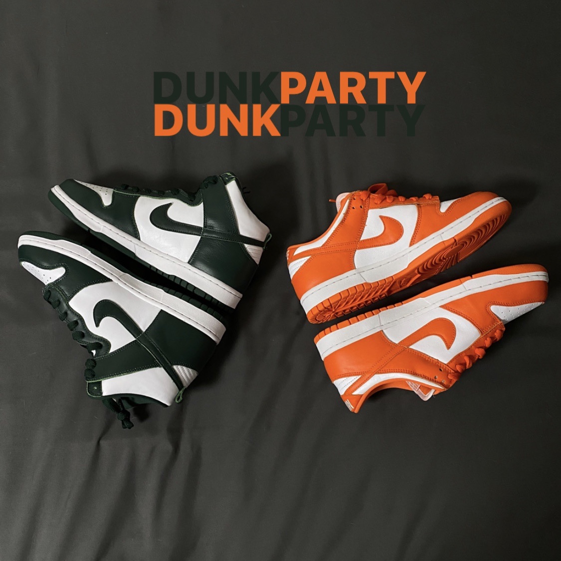 Nike Dunk High SP Spartan Green, Nike Dunk Low SP Syracuse 2020 착용 스타일