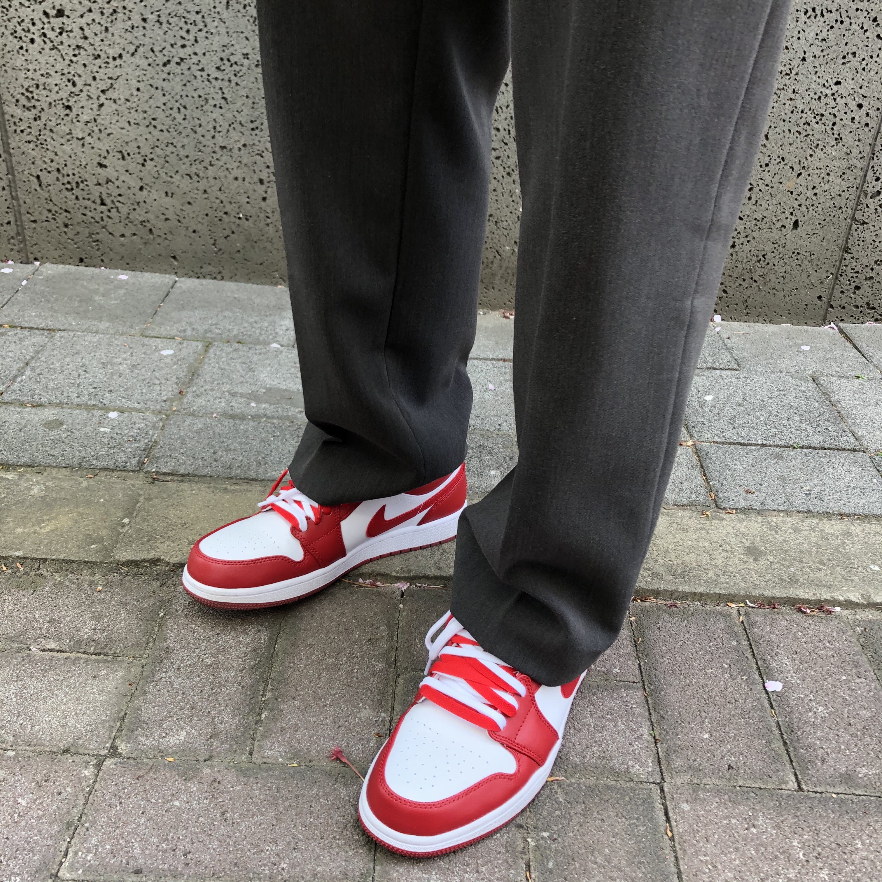 Jordan 1 Low Gym Red White 착용 스타일