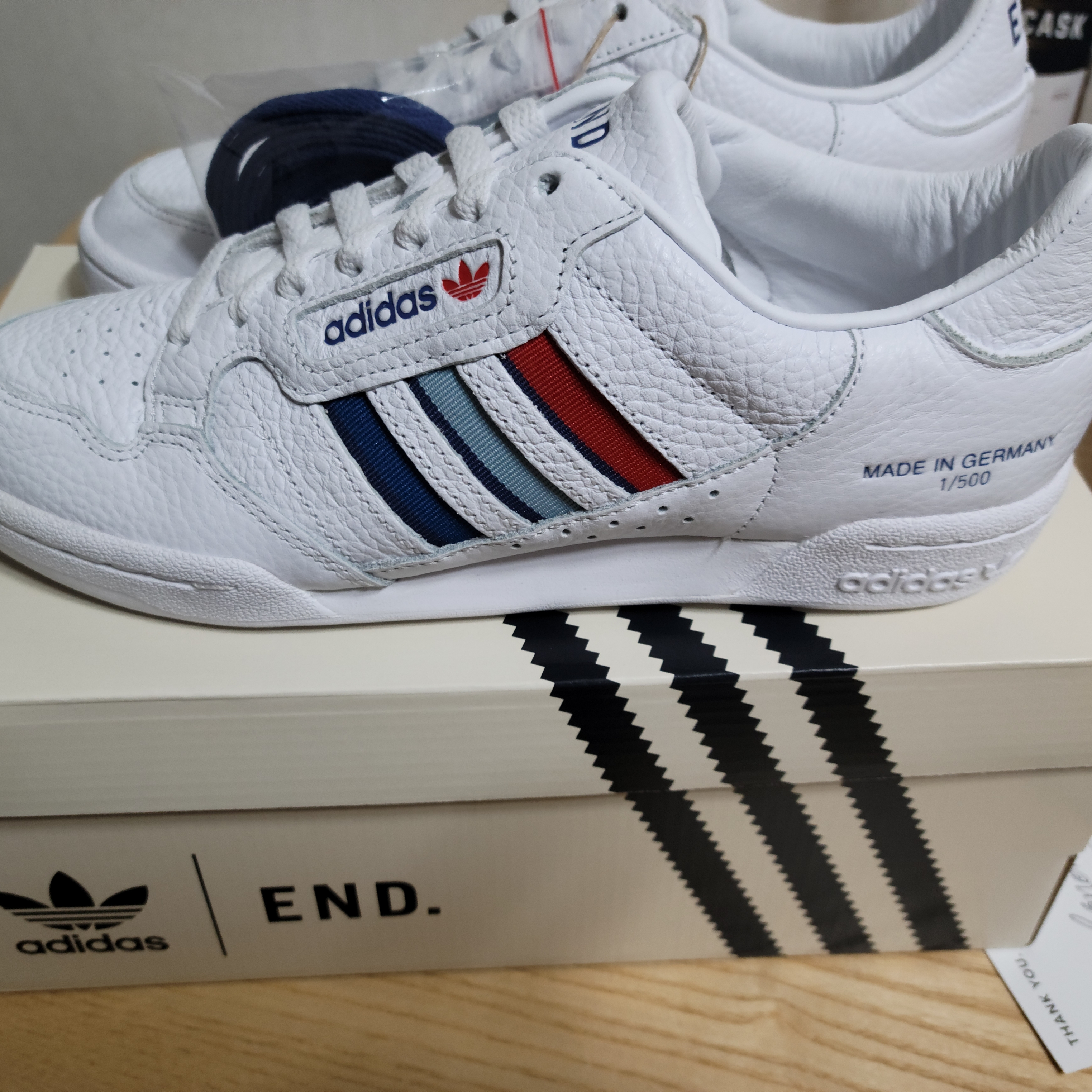 Adidas x END. Continental 80 MIG German Engineering White 착용 스타일