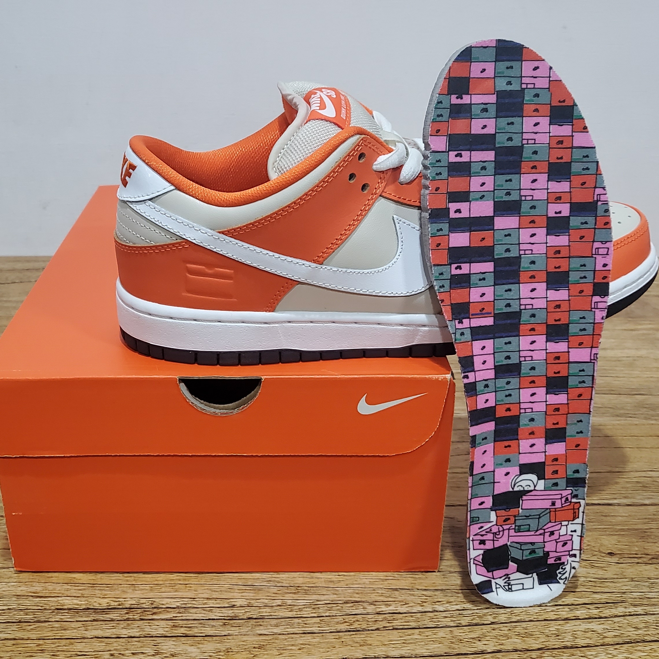 Nike Dunk High Retro Orange Blaze, Nike Dunk SB Low Orange Box 착용 스타일 - 2