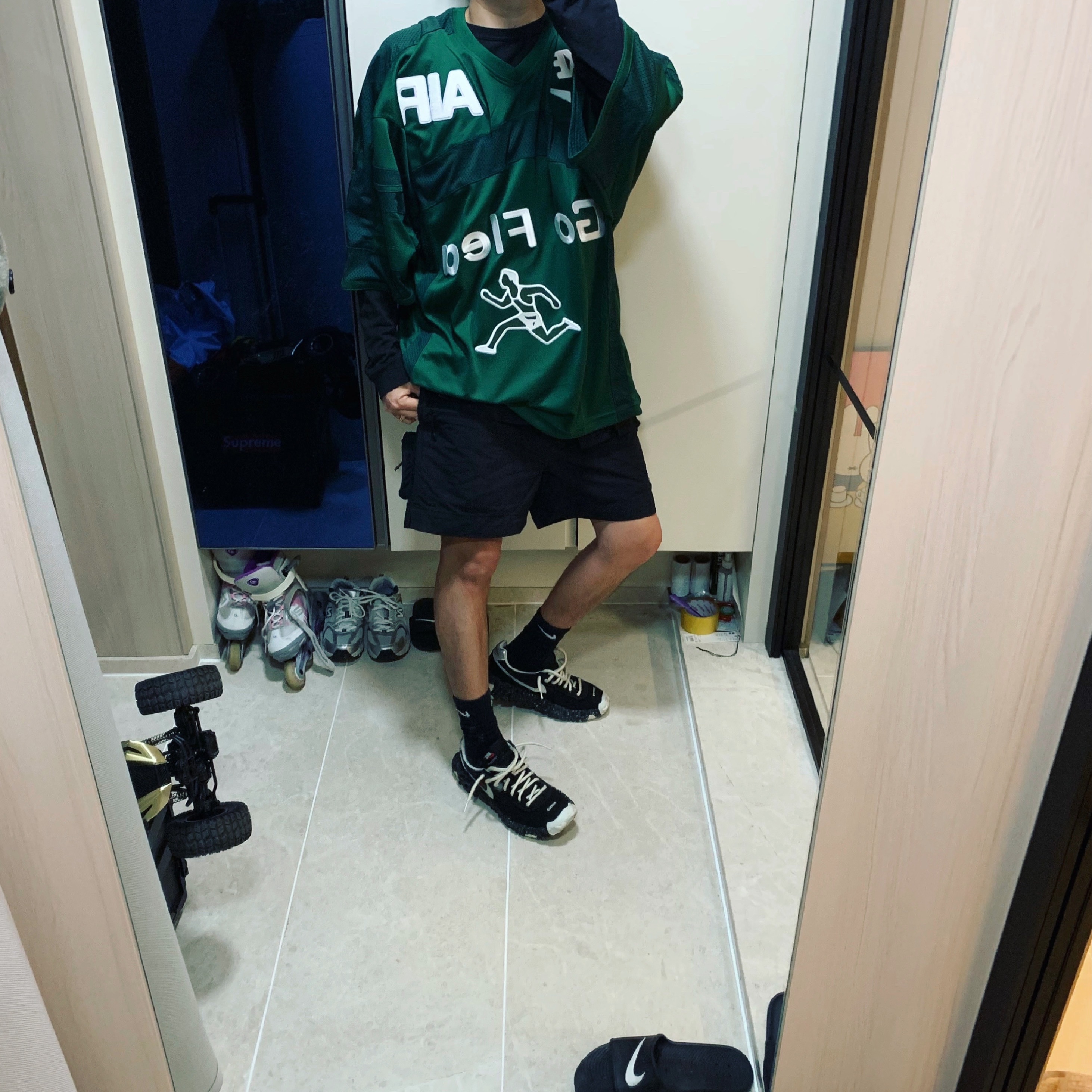 Nike x Cactus Plant Flea Market S/S Jersey Green - US/EU, Nike x Undercover Overbreak SP Black 착용 스타일 - 1