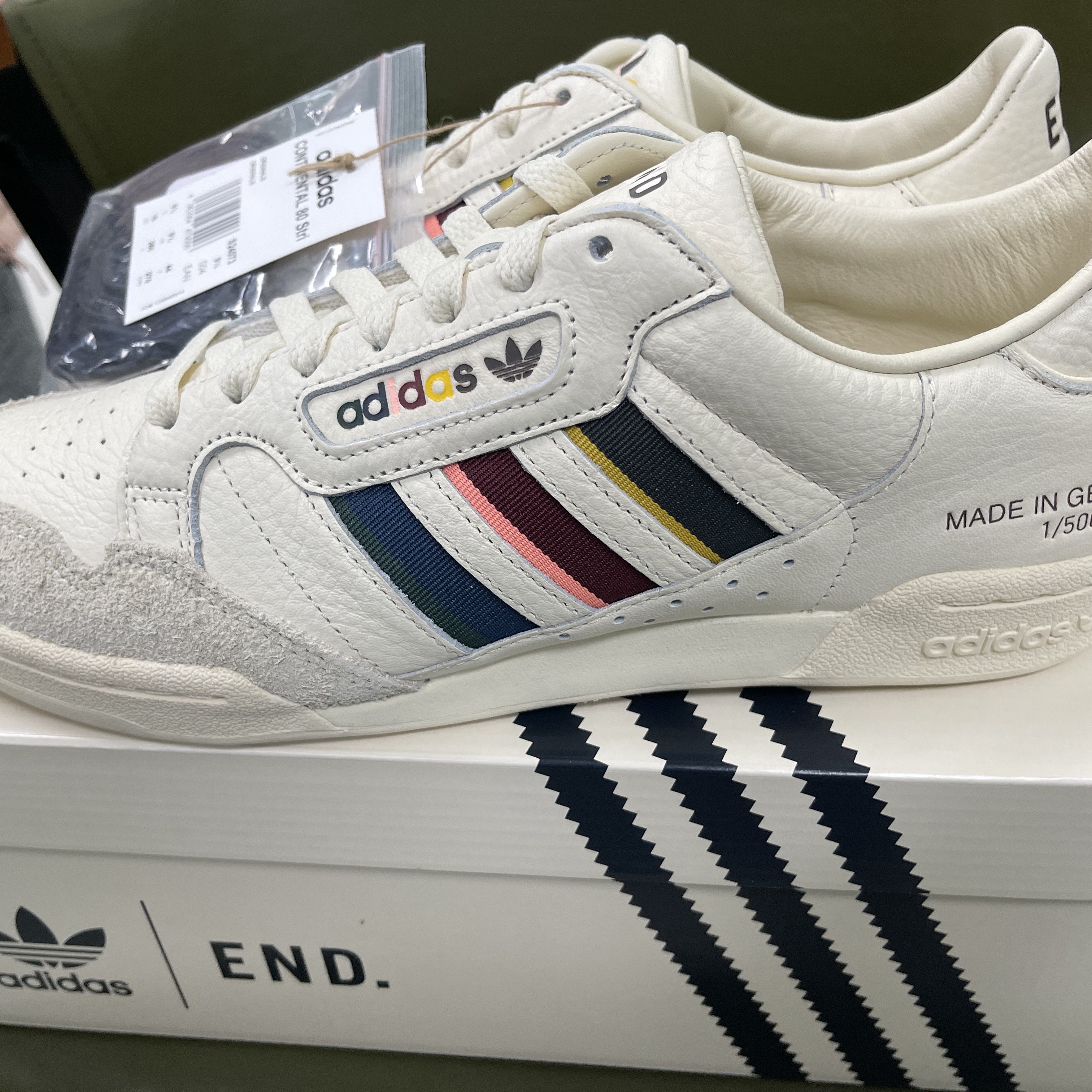 Adidas x END. Continental 80 MIG German Engineering Cream 착용 스타일 - 3