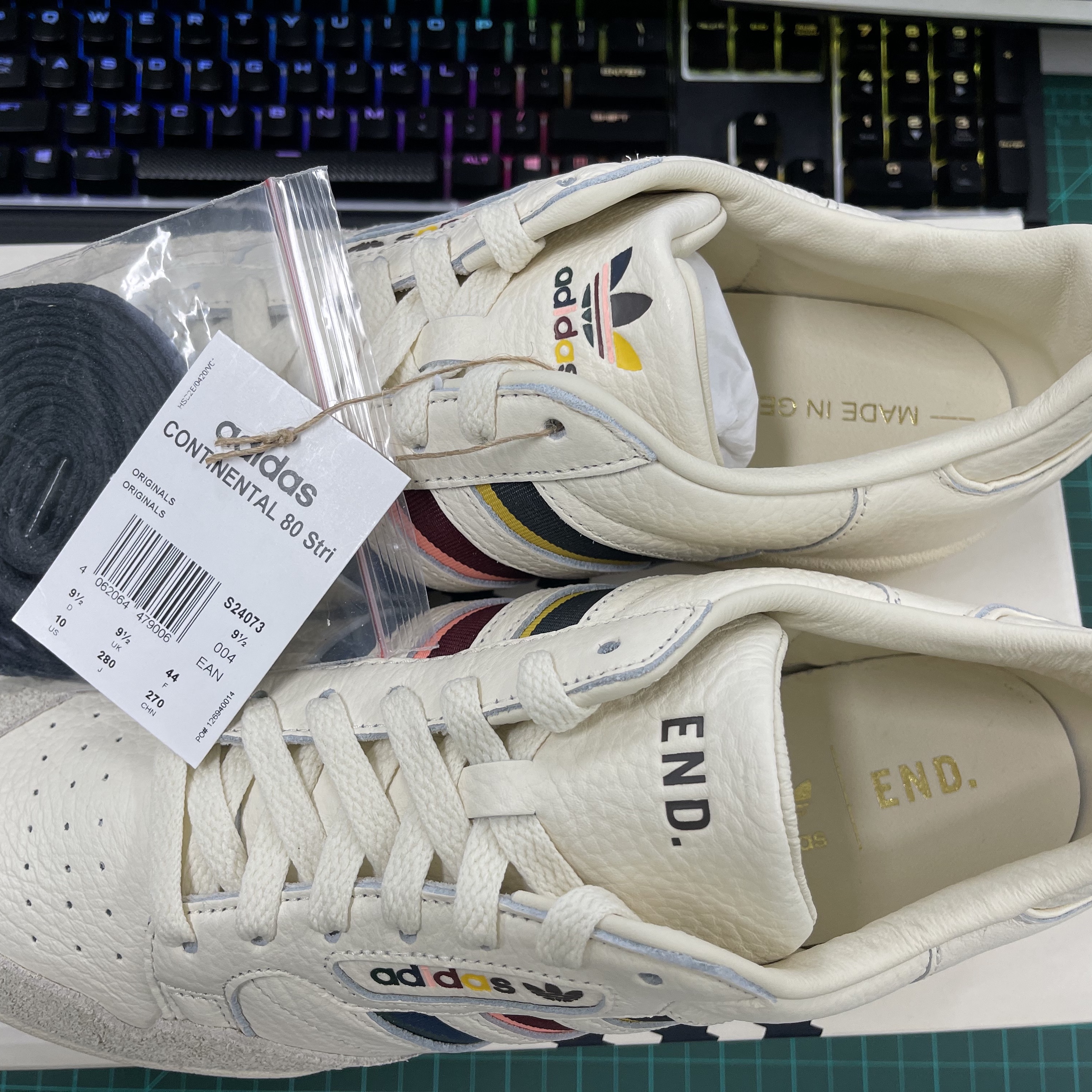 Adidas x END. Continental 80 MIG German Engineering Cream 착용 스타일 - 2