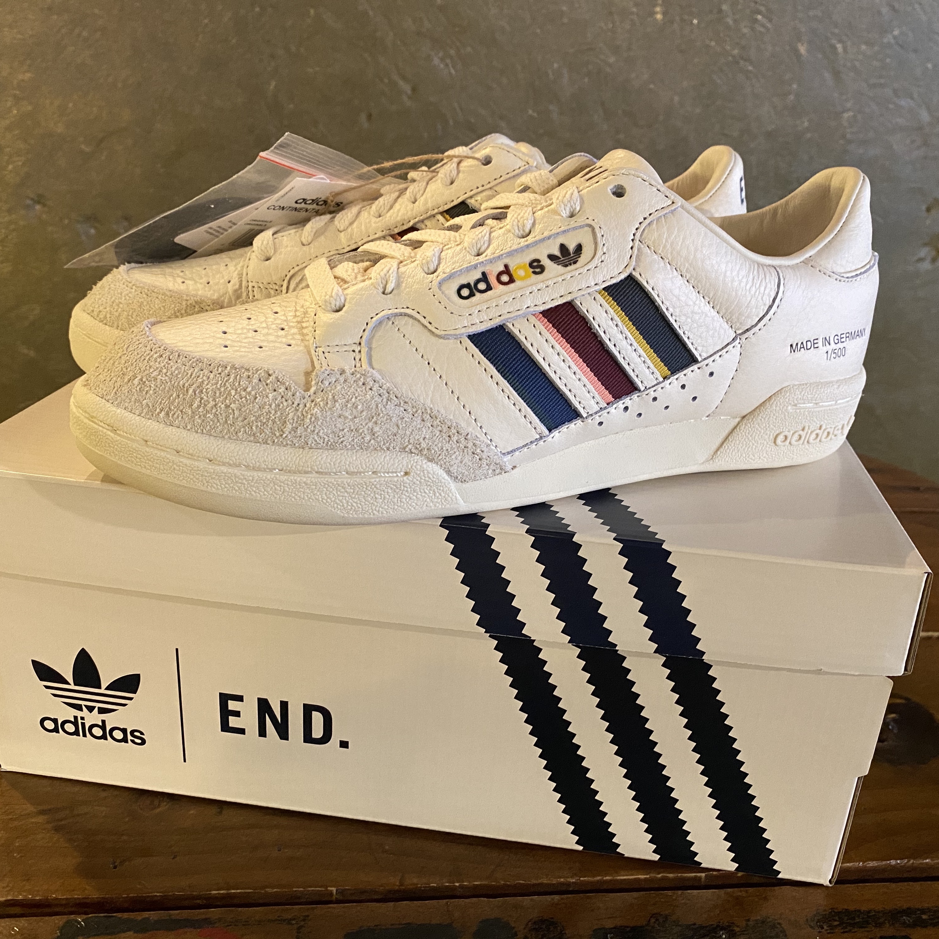 Adidas x END. Continental 80 MIG German Engineering Cream 착용 스타일 - 1