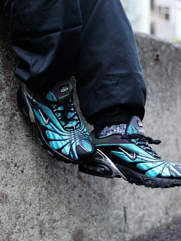 Nike x Skepta Air Max Tailwind 5 Chrome Blue 착용 스타일 - 5