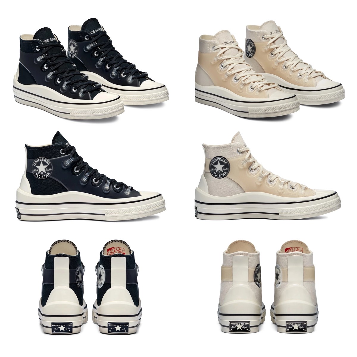 Converse x Kim Jones Chuck 70 Utility Wave High Black, Converse x Kim Jones Chuck 70 Utility Wave High Natural Ivory 착용 스타일 - 2