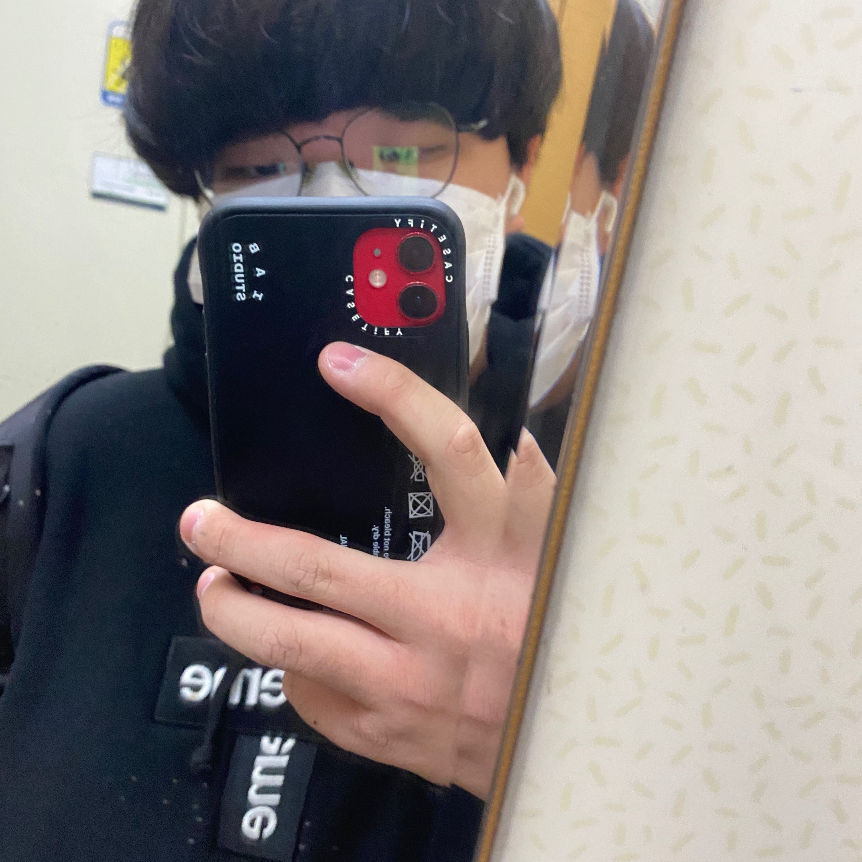 Supreme Cross Box Logo Hooded Sweatshirt Black - 20FW 착용 스타일 - 1