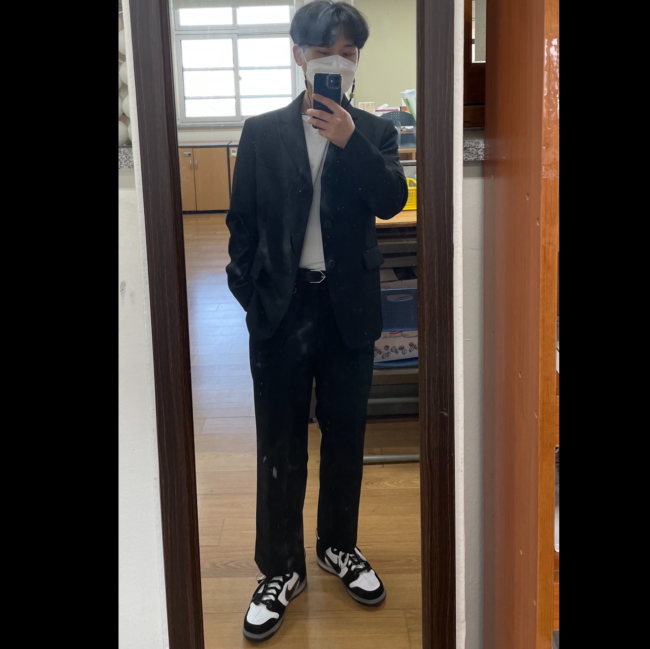Nike x Slam Jam Dunk High SP Clear Black 착용 스타일