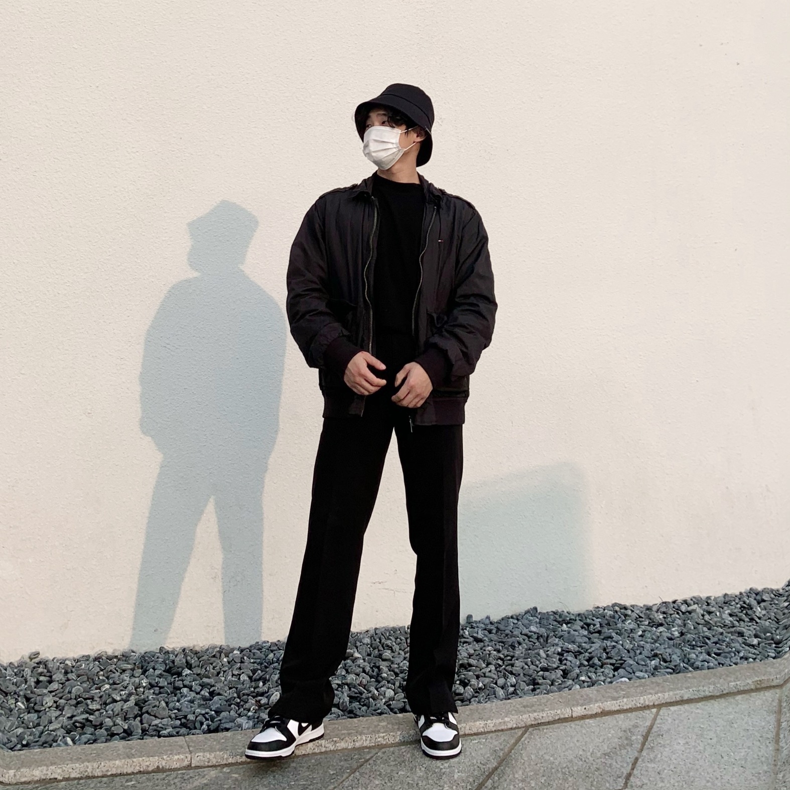 (GS) Nike Dunk Low Black 착용 스타일