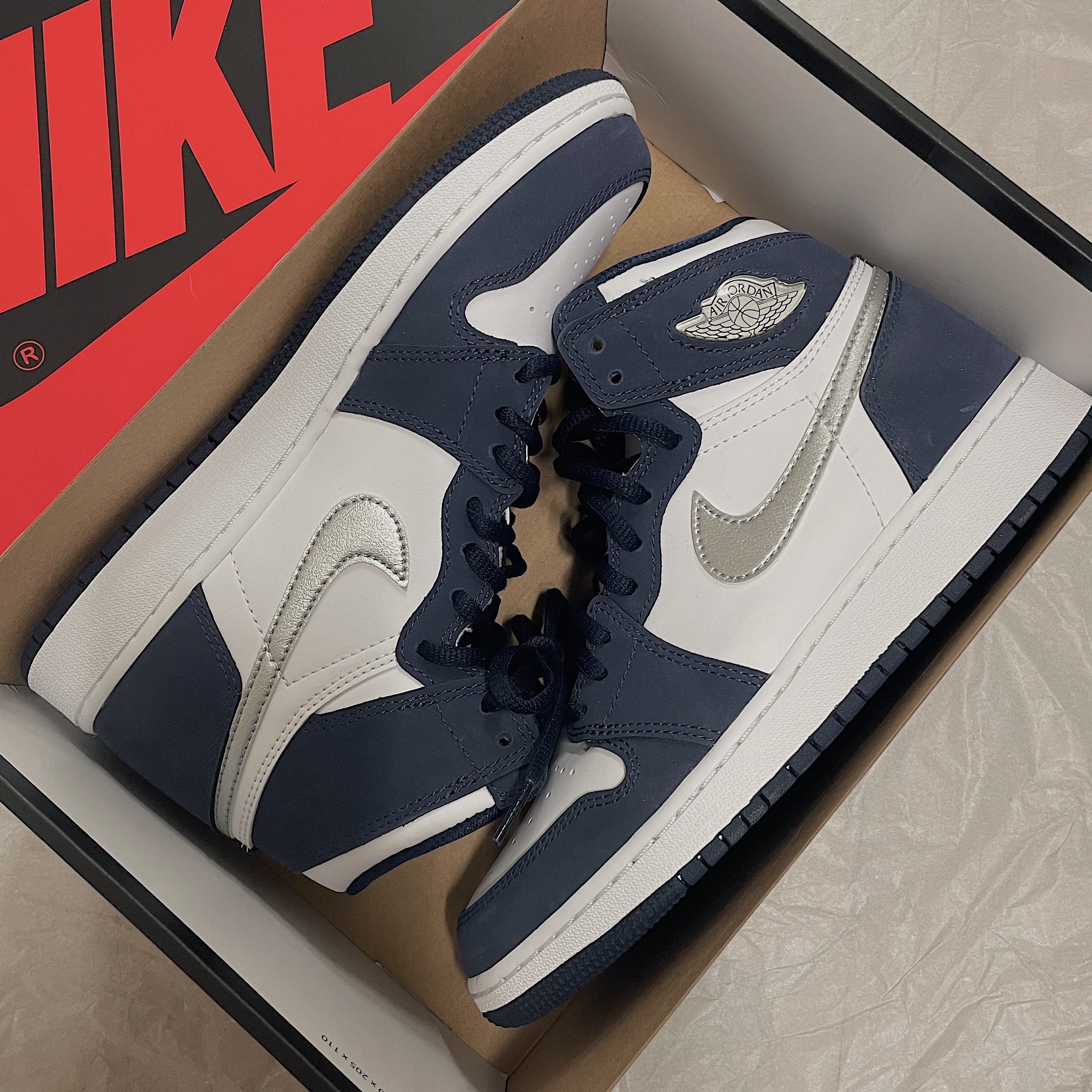 (GS) Jordan 1 Retro High OG CO.JP Midnight Navy, Jordan 1 Retro High OG CO.JP Midnight Navy 착용 스타일 - 2