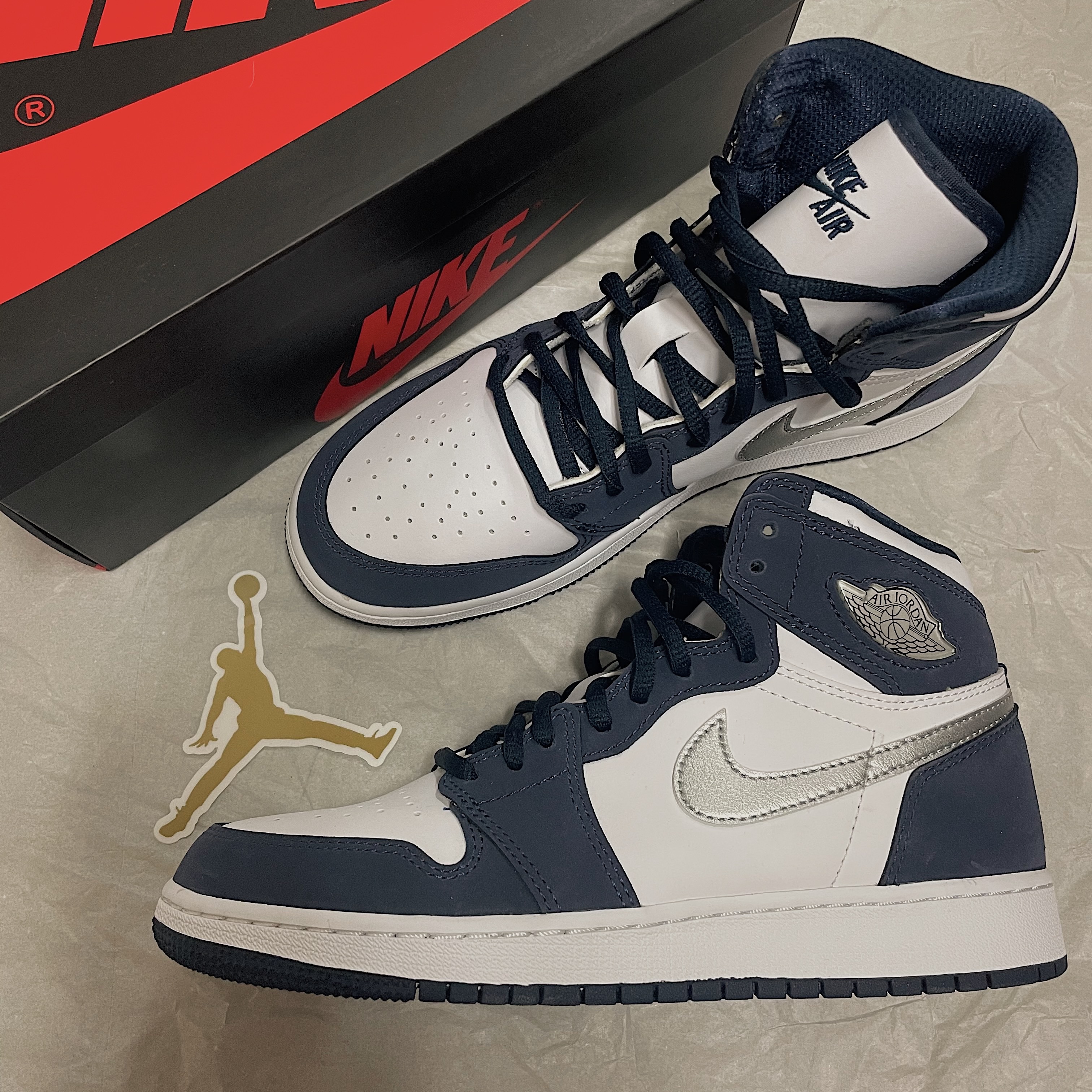 (GS) Jordan 1 Retro High OG CO.JP Midnight Navy, Jordan 1 Retro High OG CO.JP Midnight Navy 착용 스타일 - 1