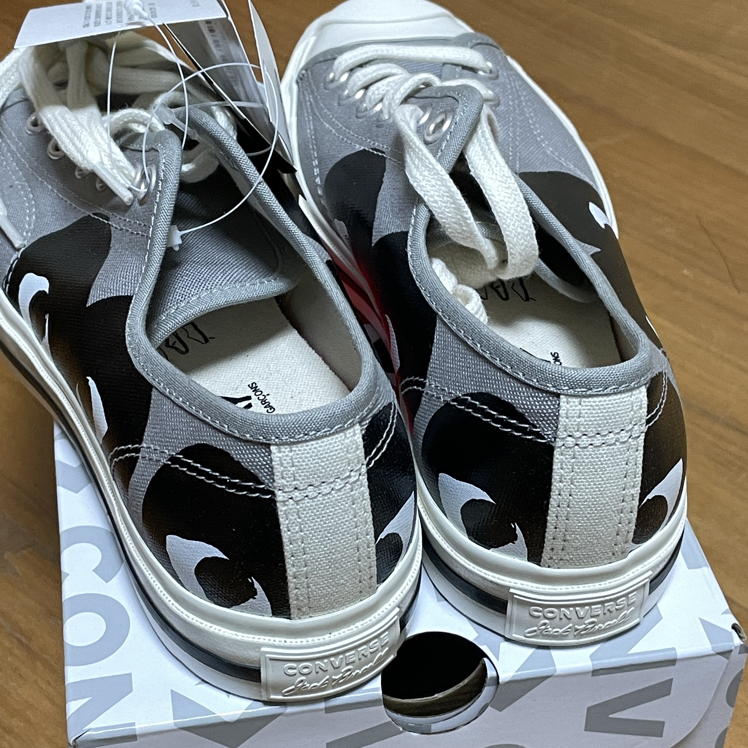 Converse x Play Comme des Garcons Jack Purcell Drizzle Black 착용 스타일