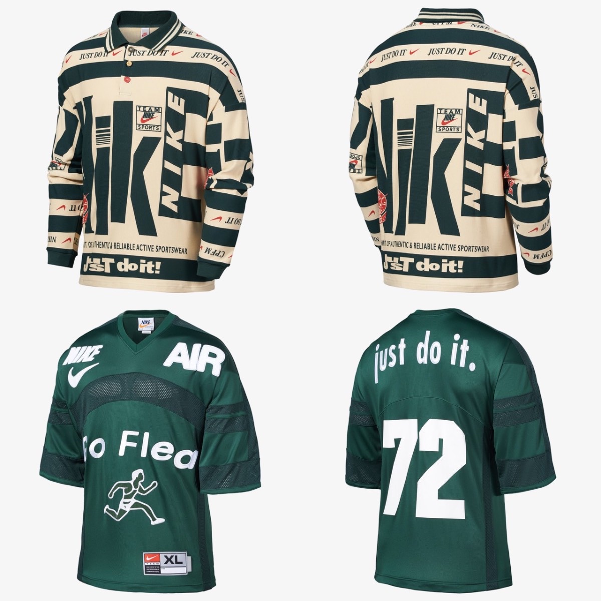 Nike x Cactus Plant Flea Market S/S Jersey Green - Asia, Nike x Cactus Plant Flea Market S/S Jersey Green - US/EU μ°©μ© μ€νμΌ - 2