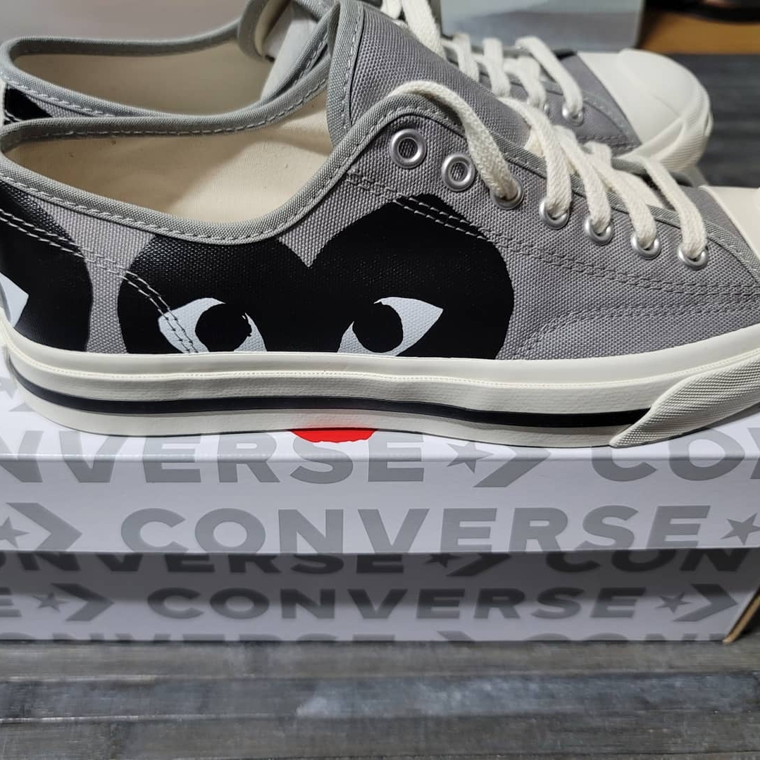 Converse x Play Comme des Garcons Jack Purcell Drizzle Black 착용 스타일 - 3
