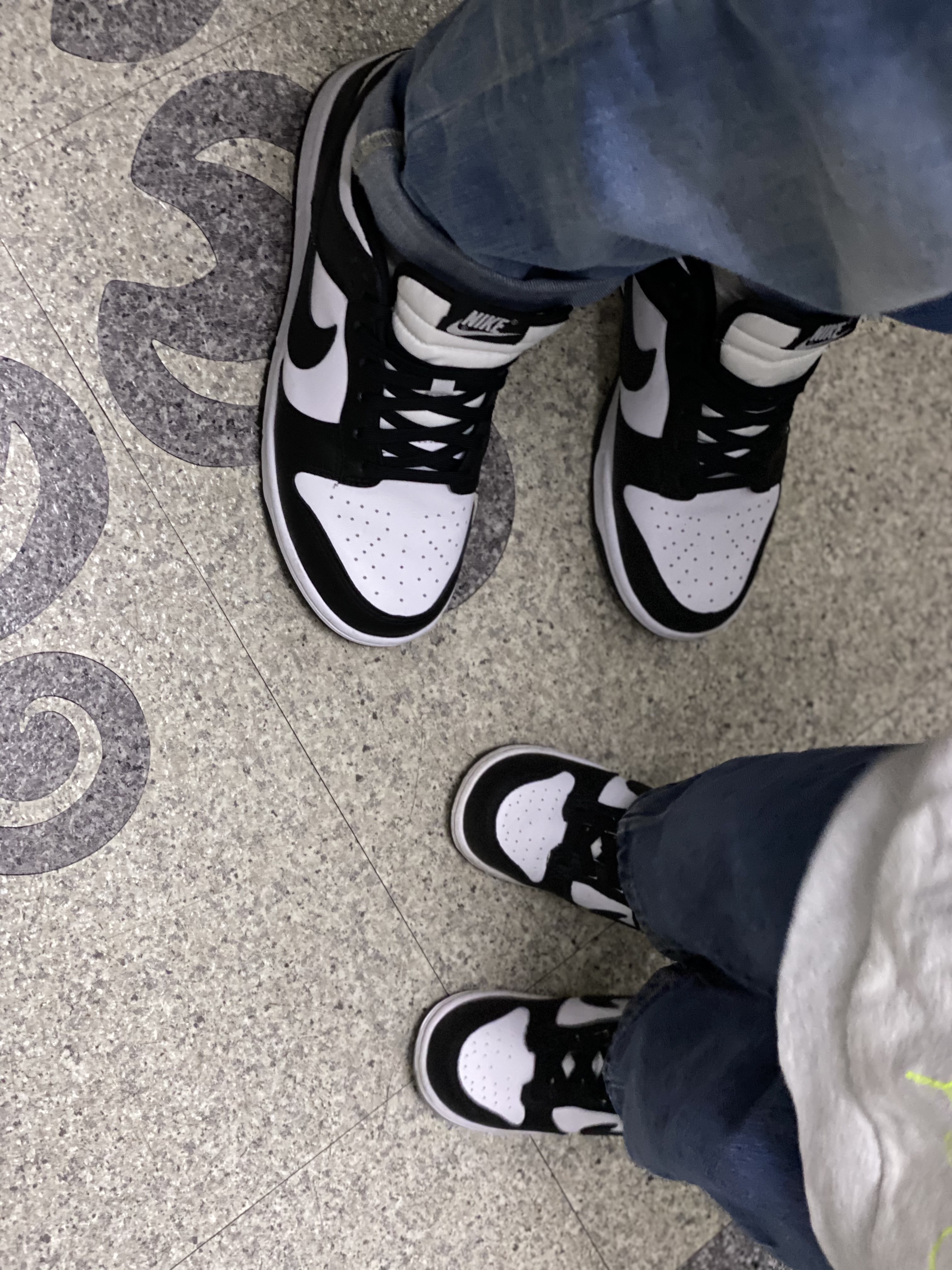 Nike Dunk Low Retro Black, (TD) Nike Dunk Low Black 착용 스타일 - 1