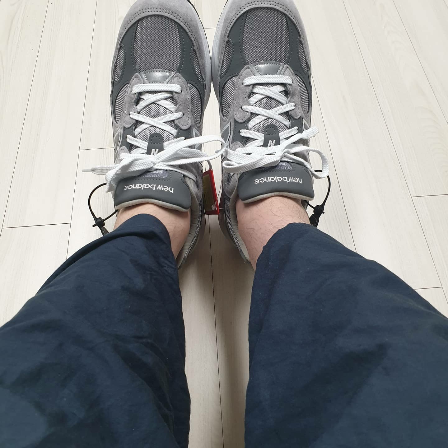 New Balance 992 Made in USA Grey - D Standard 착용 스타일 - 1