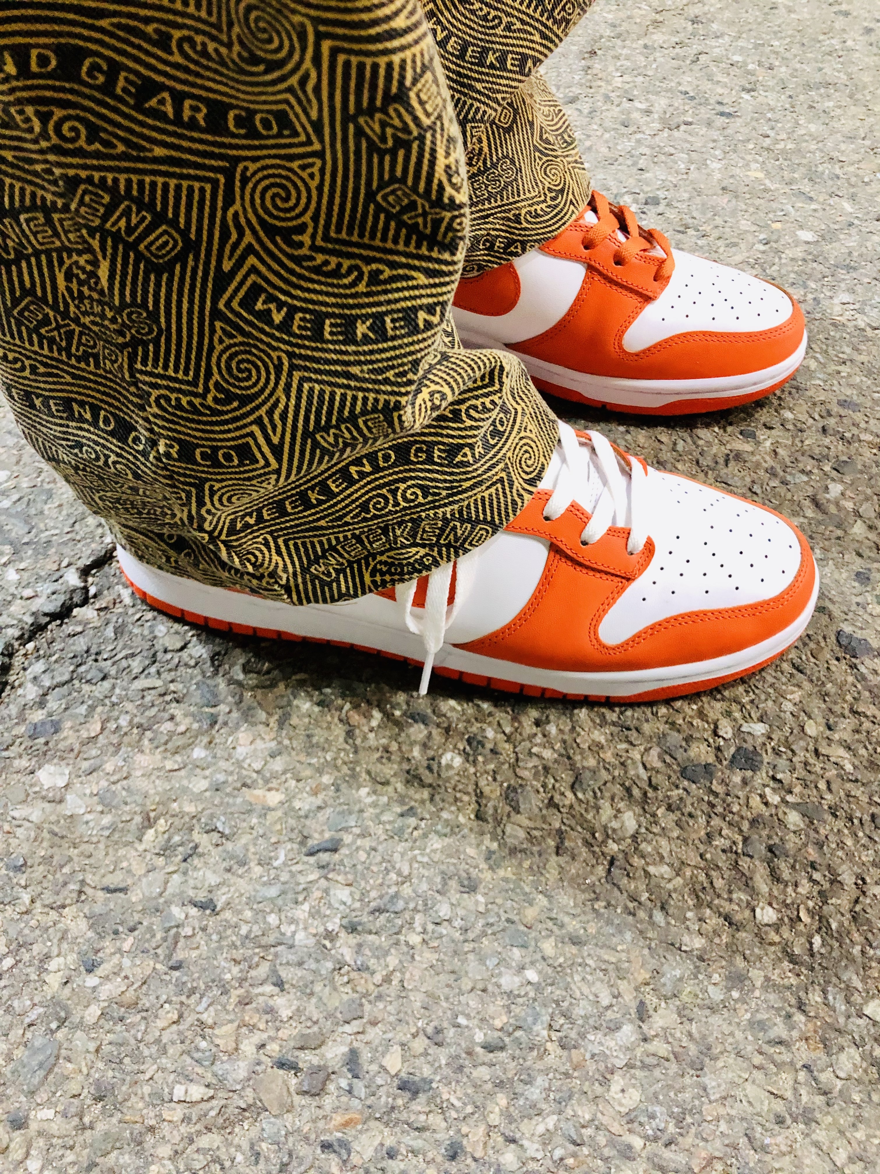 Nike Dunk High Retro Orange Blaze 착용 스타일 - 5