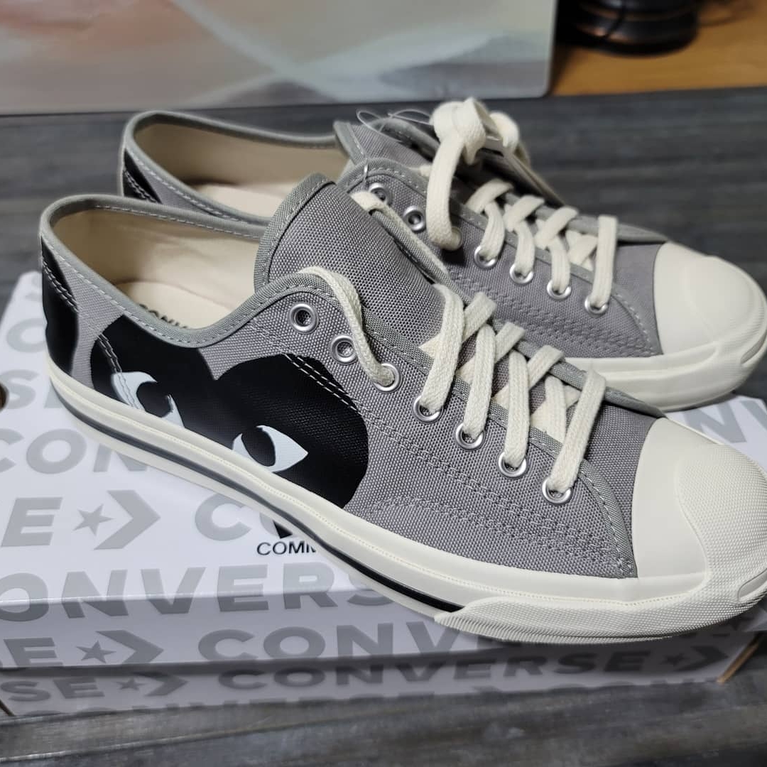 Converse x Play Comme des Garcons Jack Purcell Drizzle Black 착용 스타일 - 2