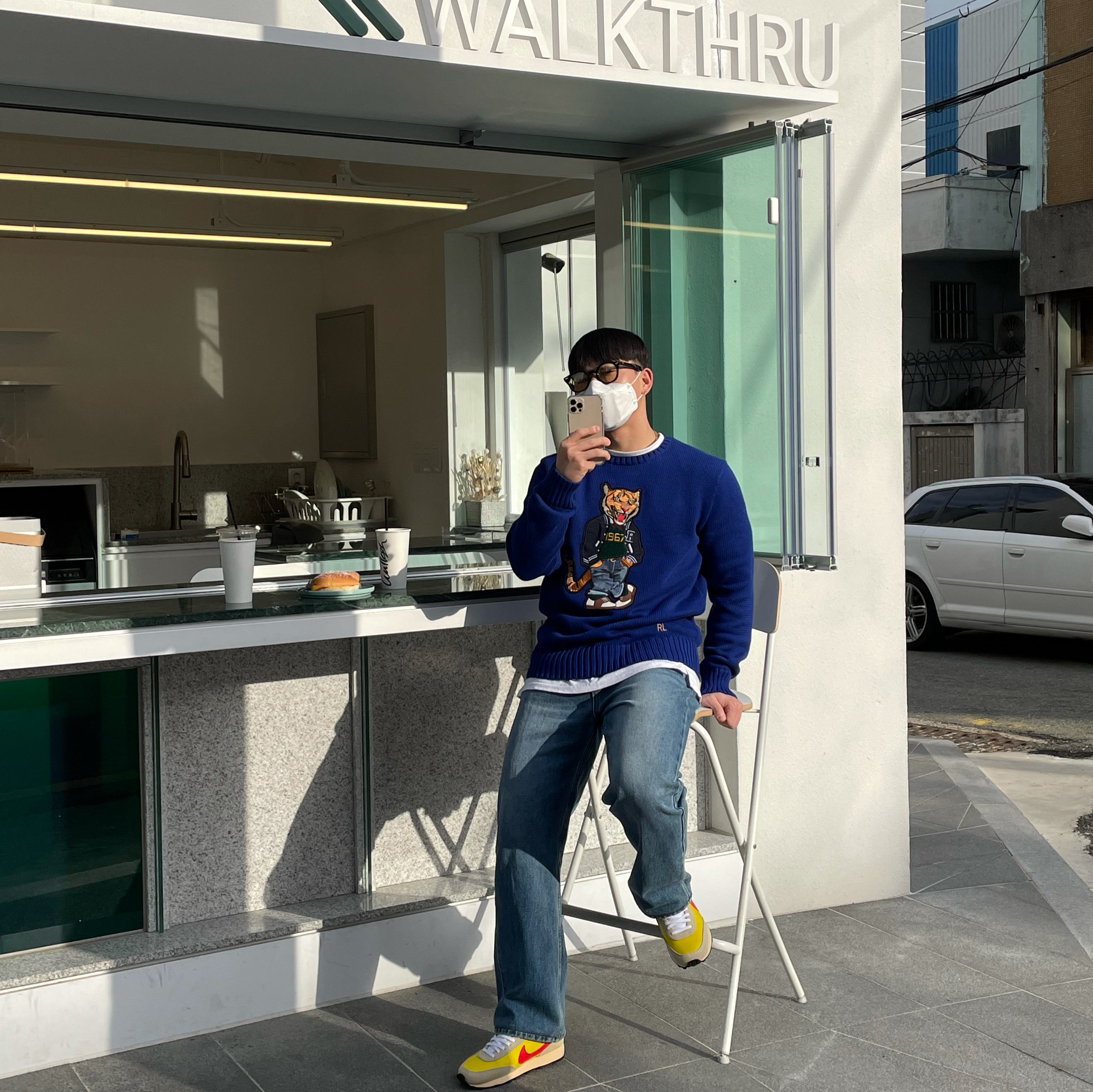 (W) Nike Daybreak BRS Speed Yellow 착용 스타일