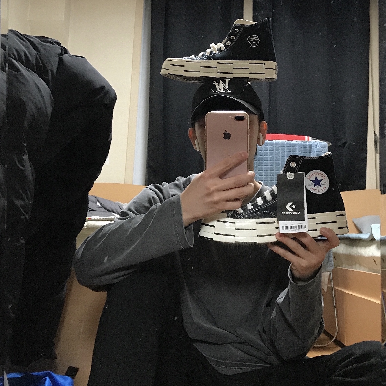 Converse x Brain Dead Chuck 70 Hi Black 착용 스타일
