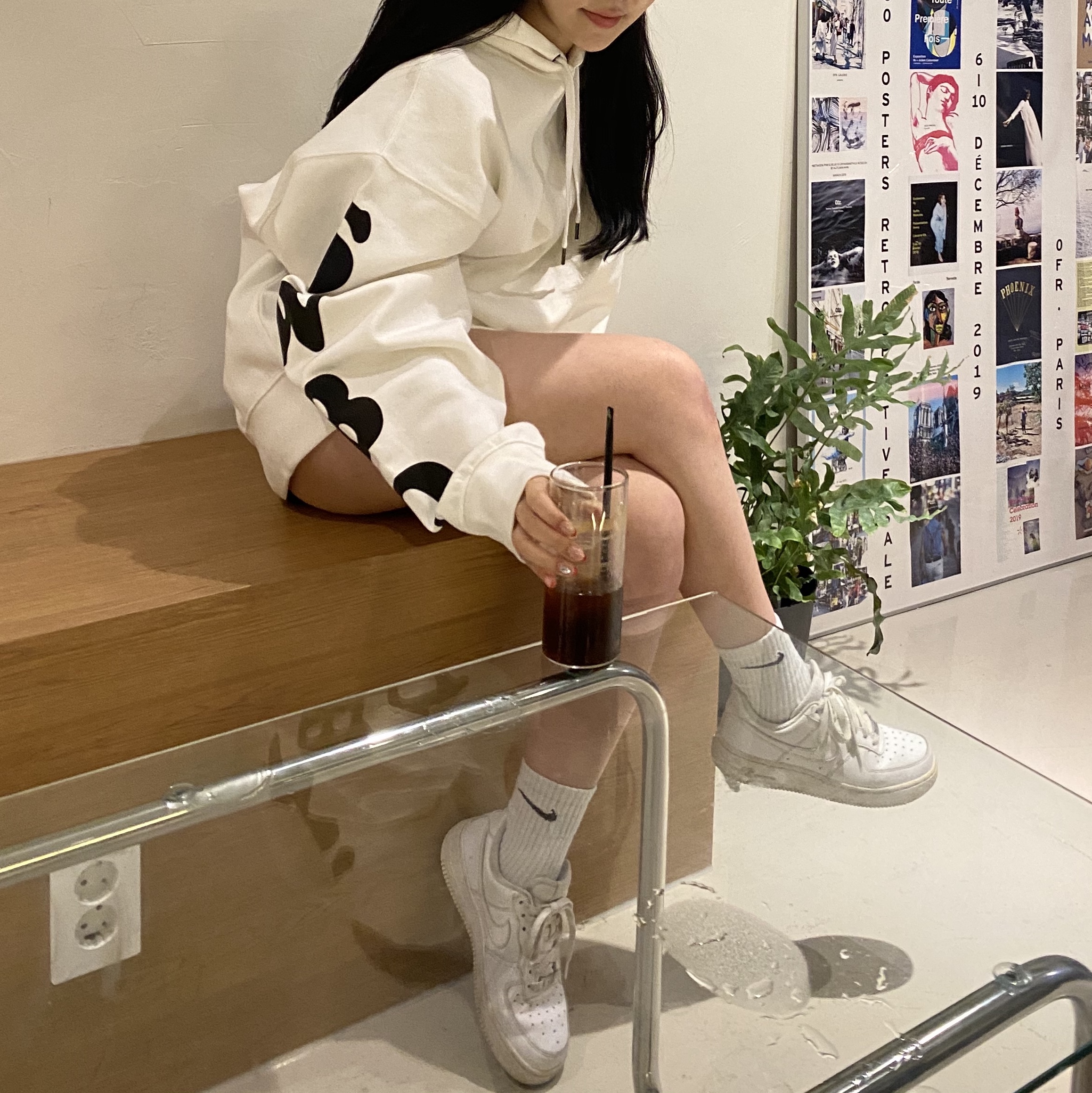 (W) Nike Air Force 1 '07 Low White 착용 스타일