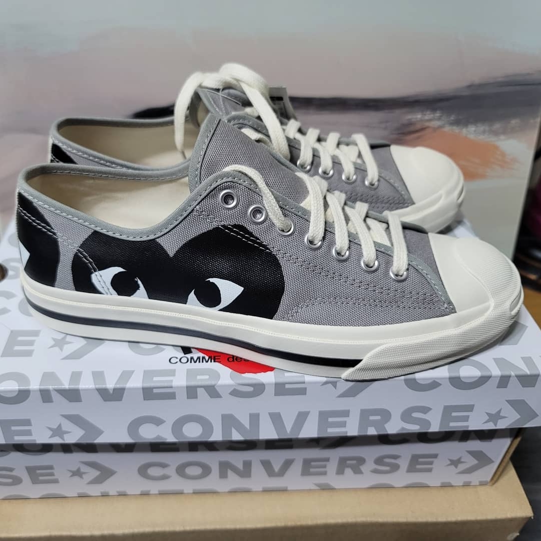 Converse x Play Comme des Garcons Jack Purcell Drizzle Black 착용 스타일 - 4