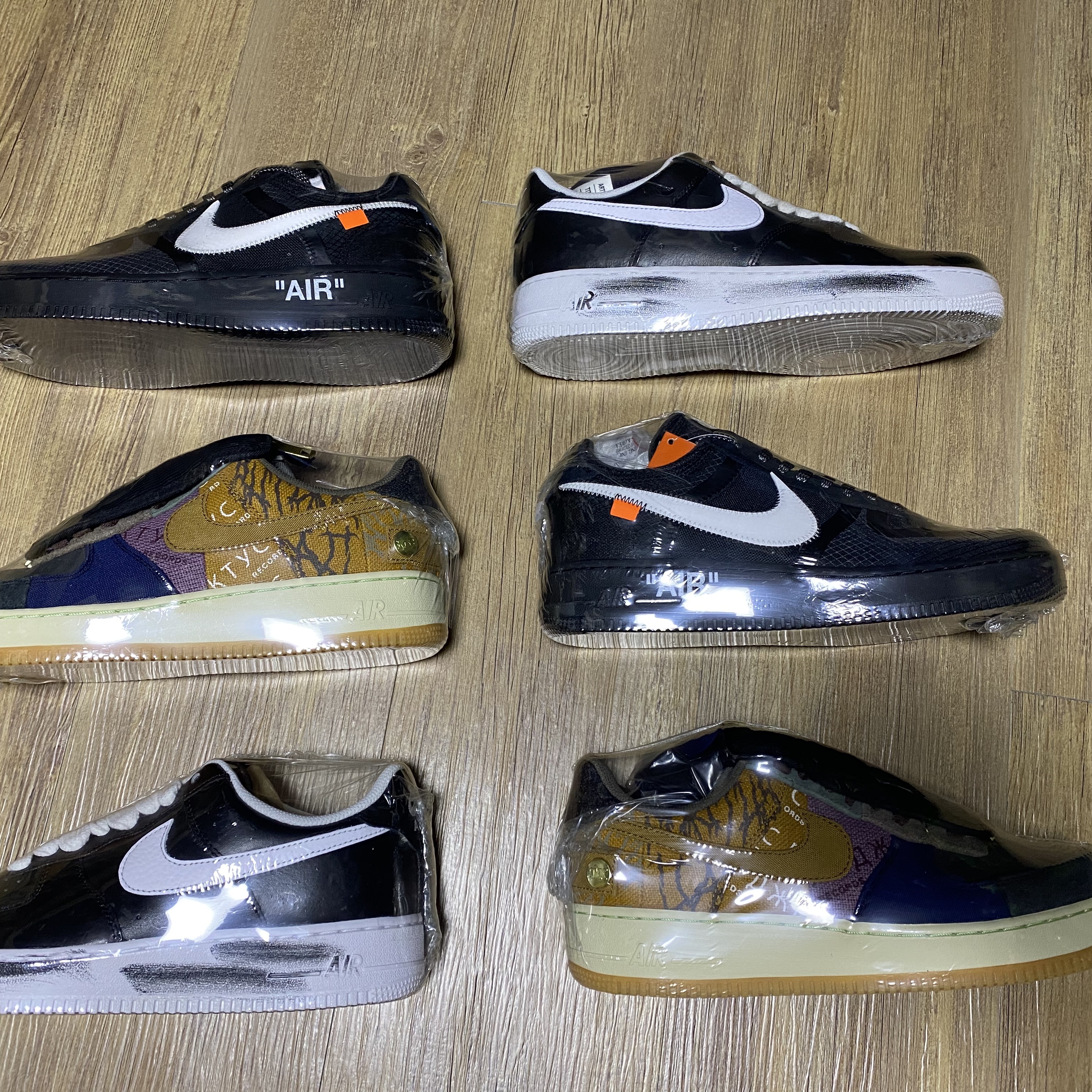 Nike x Peaceminusone Air Force 1 Low Para-Noise, Nike x Off-White Air Force 1 Low Black White 착용 스타일 - 5