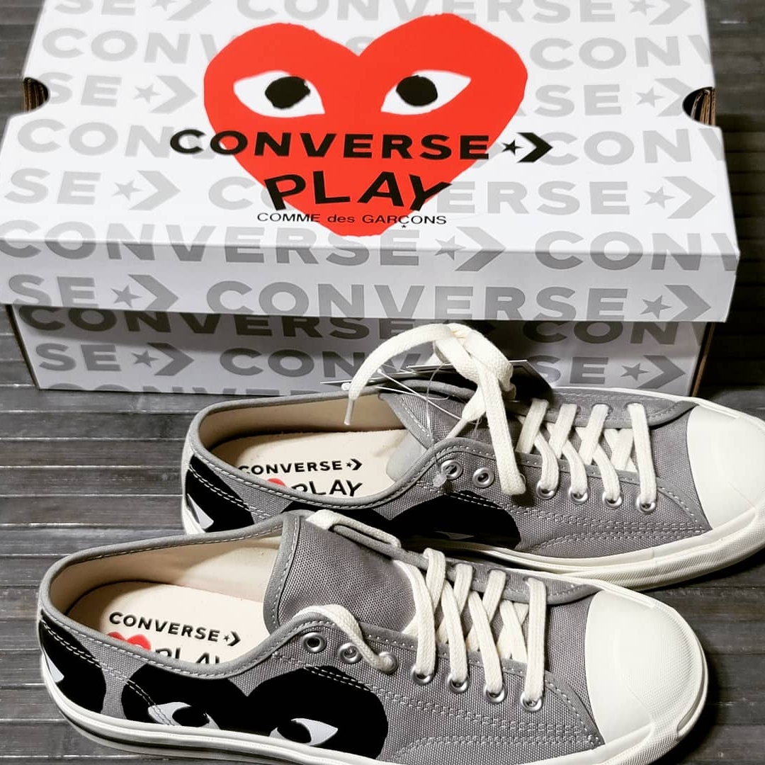 Converse x Play Comme des Garcons Jack Purcell Drizzle Black 착용 스타일 - 1