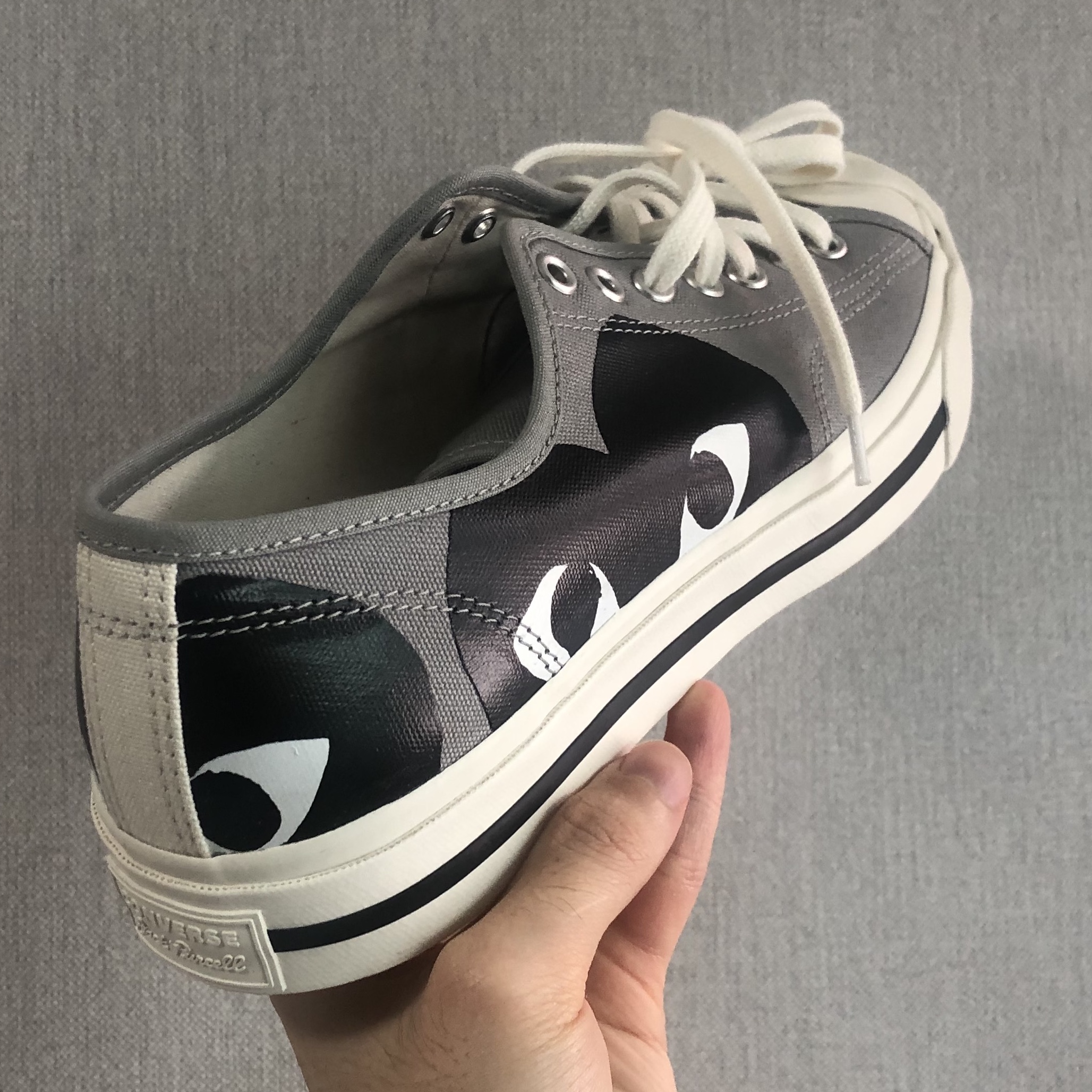 Converse x Play Comme des Garcons Jack Purcell Drizzle Black 착용 스타일 - 3