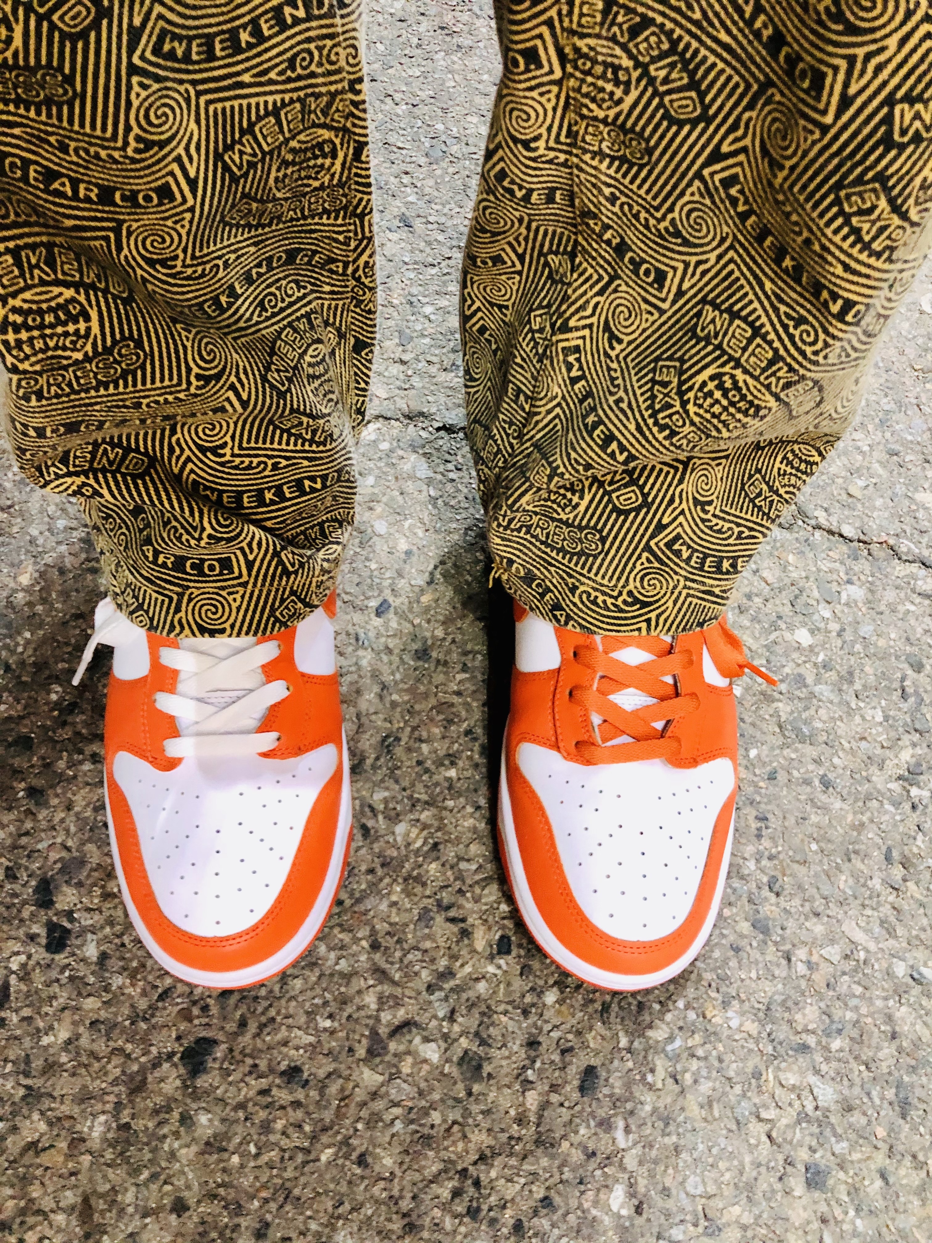 Nike Dunk High Retro Orange Blaze 착용 스타일 - 3