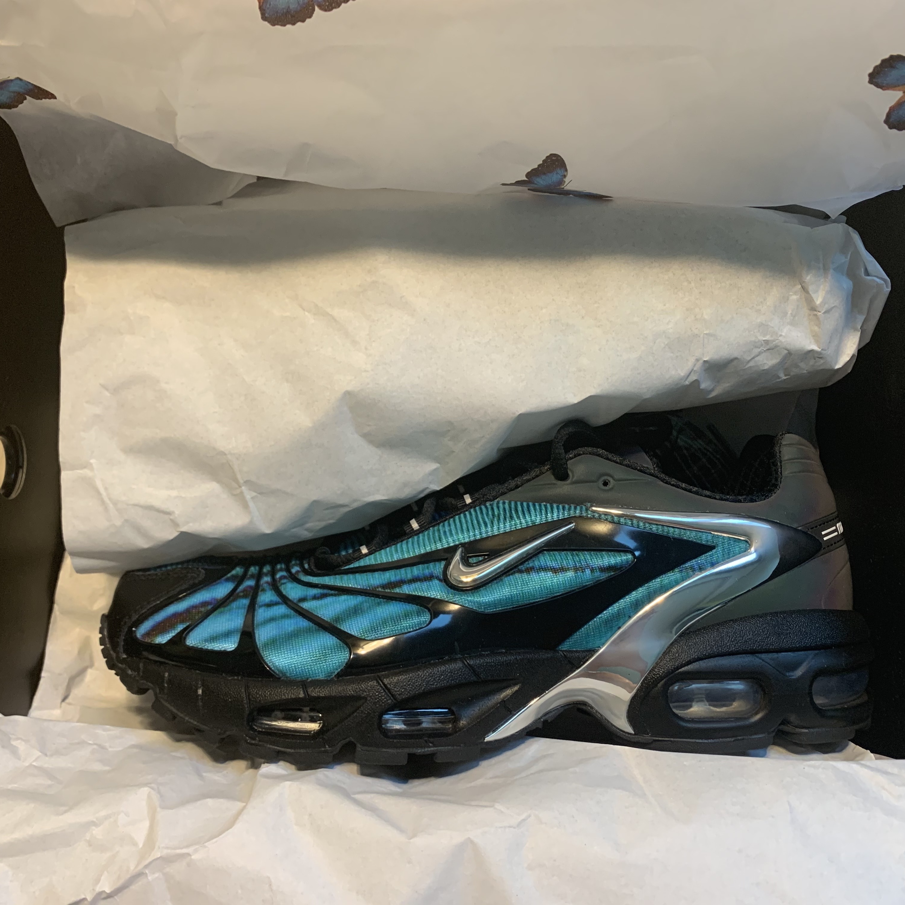 Nike x Skepta Air Max Tailwind 5 Chrome Blue 착용 스타일 - 1