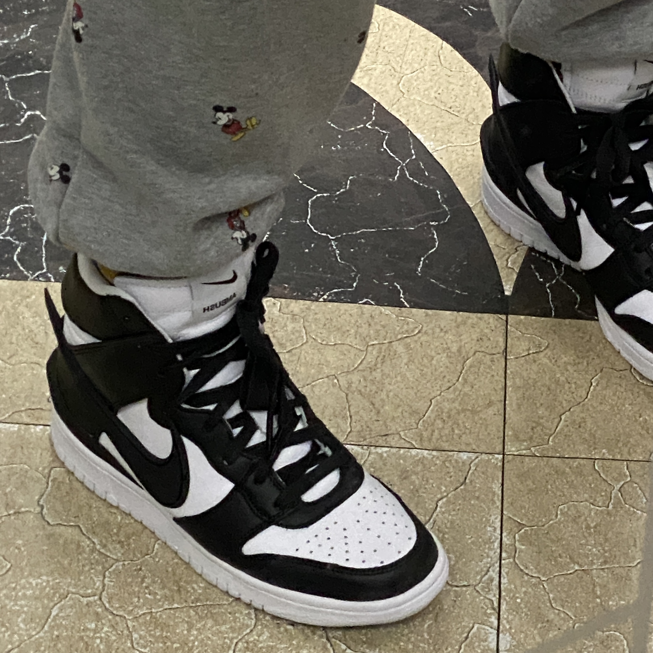 Nike x Ambush Dunk High Black 착용 스타일