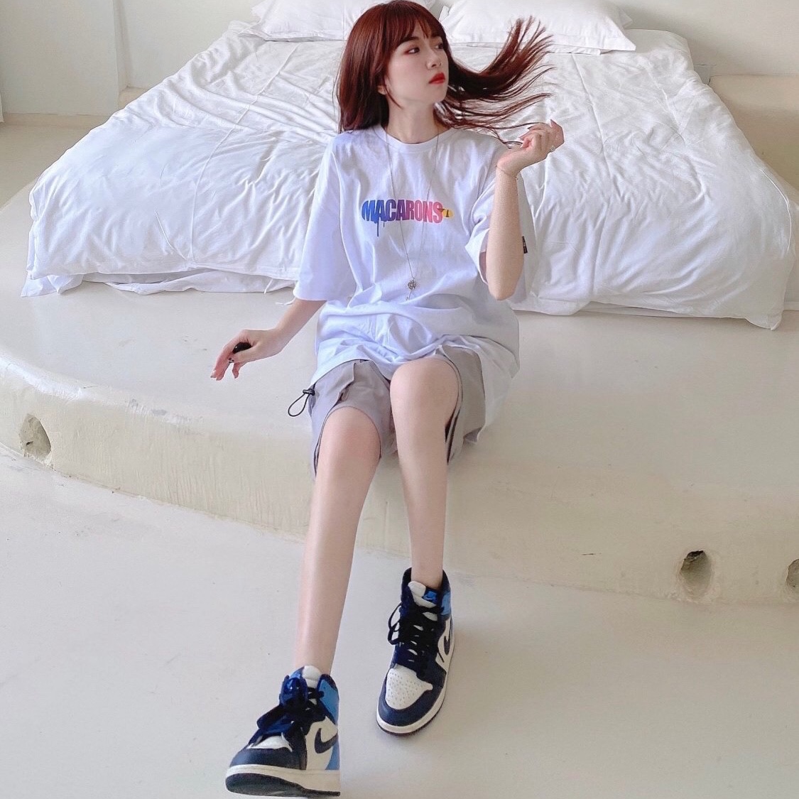 Jordan 1 Retro High Obsidian UNC 착용 스타일 - 2