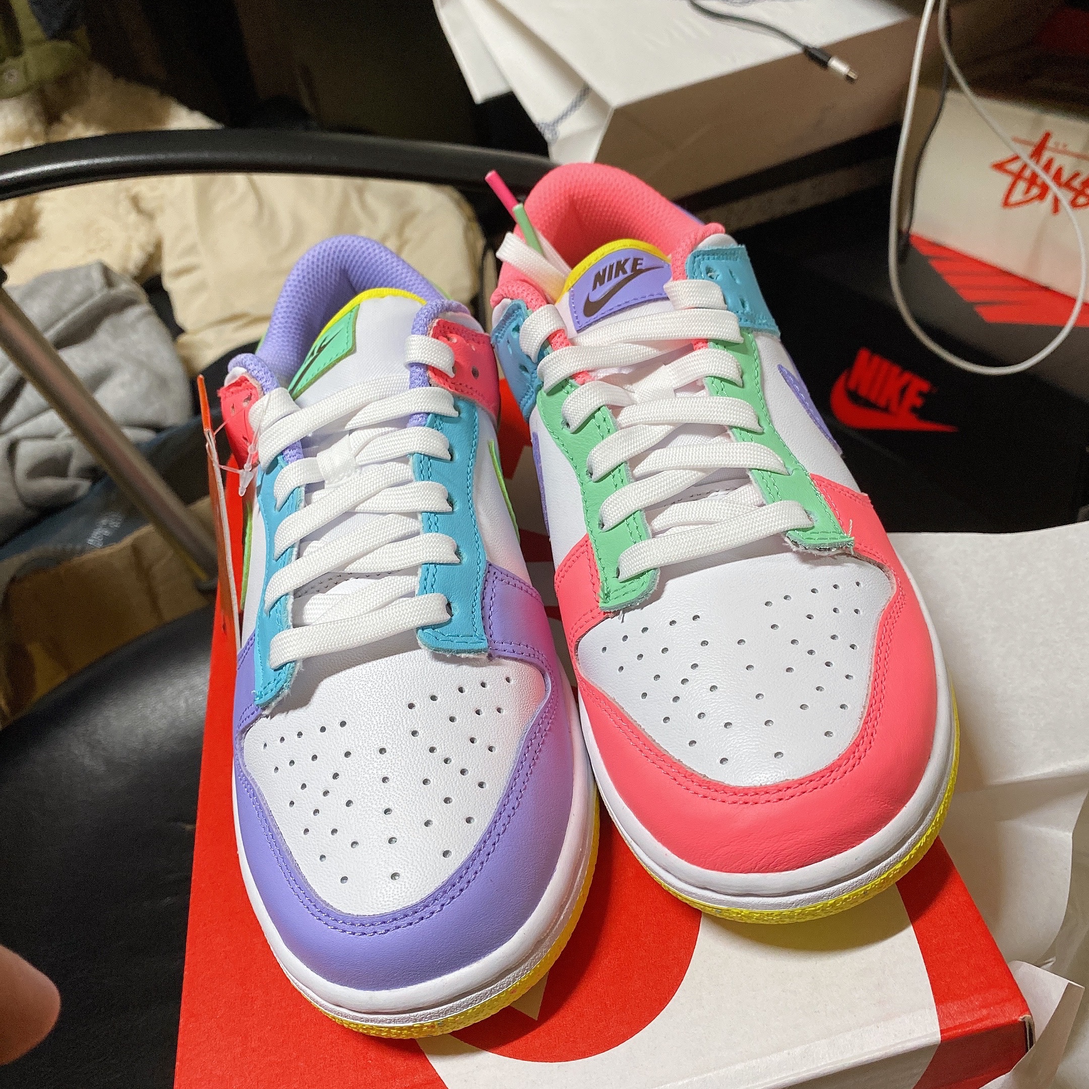 (W) Nike Dunk Low SE Candy 착용 스타일 - 1