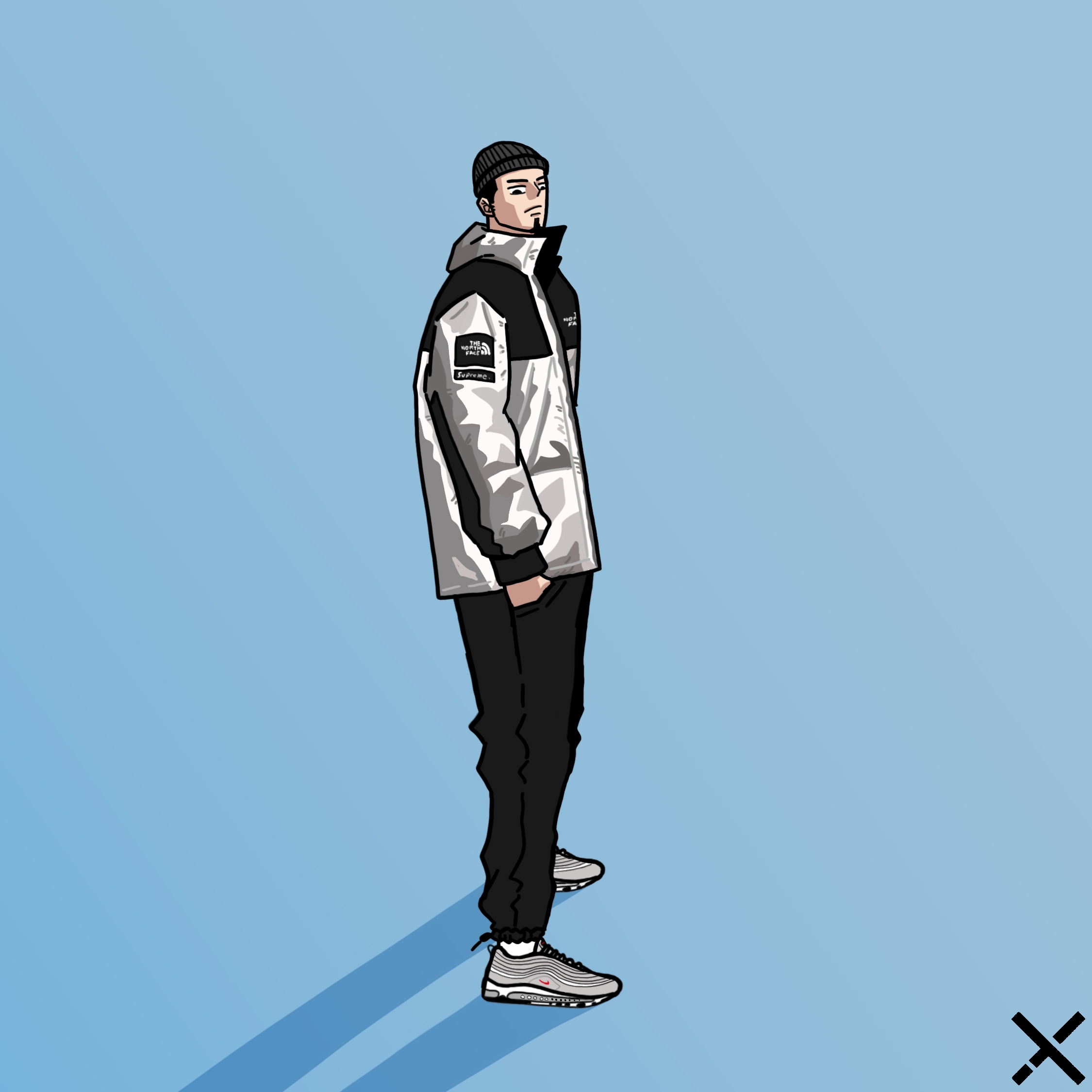 Supreme x The North Face Metallic Mountain Parka Silver - 18SS 착용 스타일