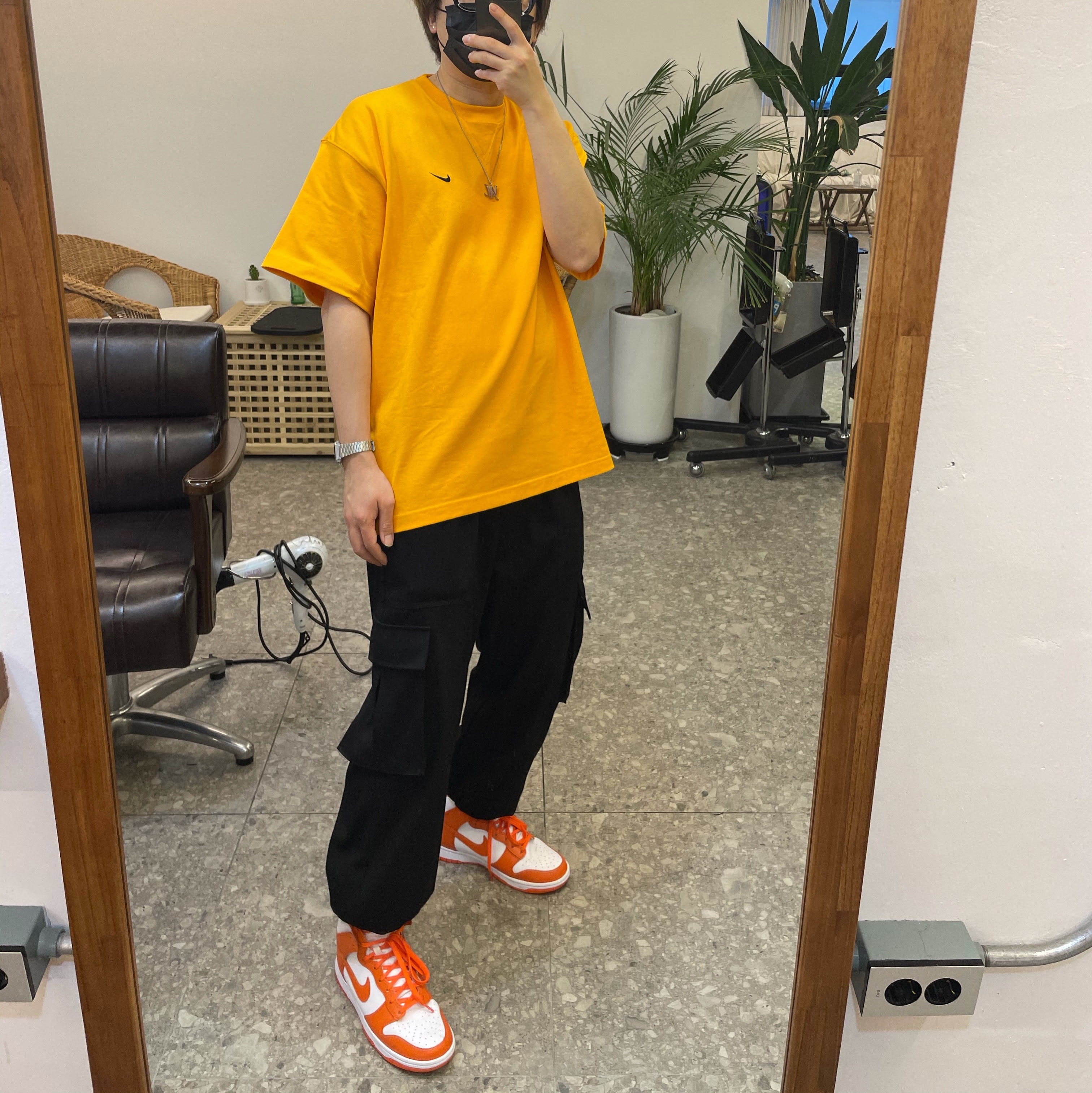 Nike x Kim Jones Oversized T-Shirt Circuit Orange - US/EU, (W) Nike Dunk High Orange Blaze 착용 스타일 - 1