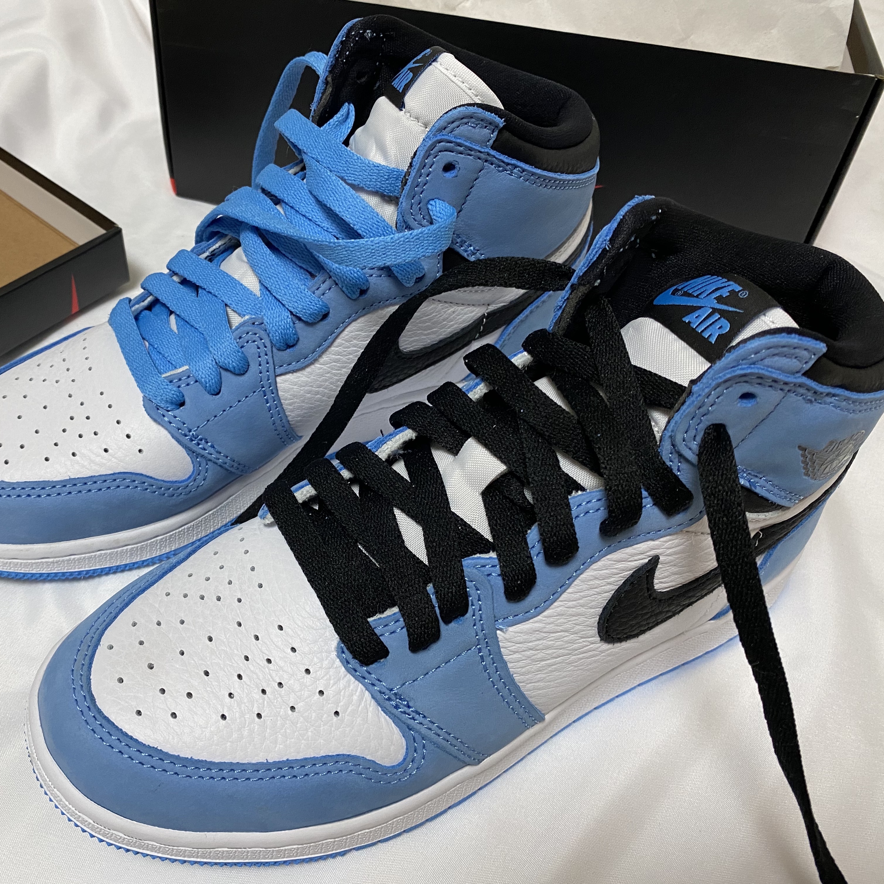 (GS) Jordan 1 Retro High OG University Blue 착용 스타일
