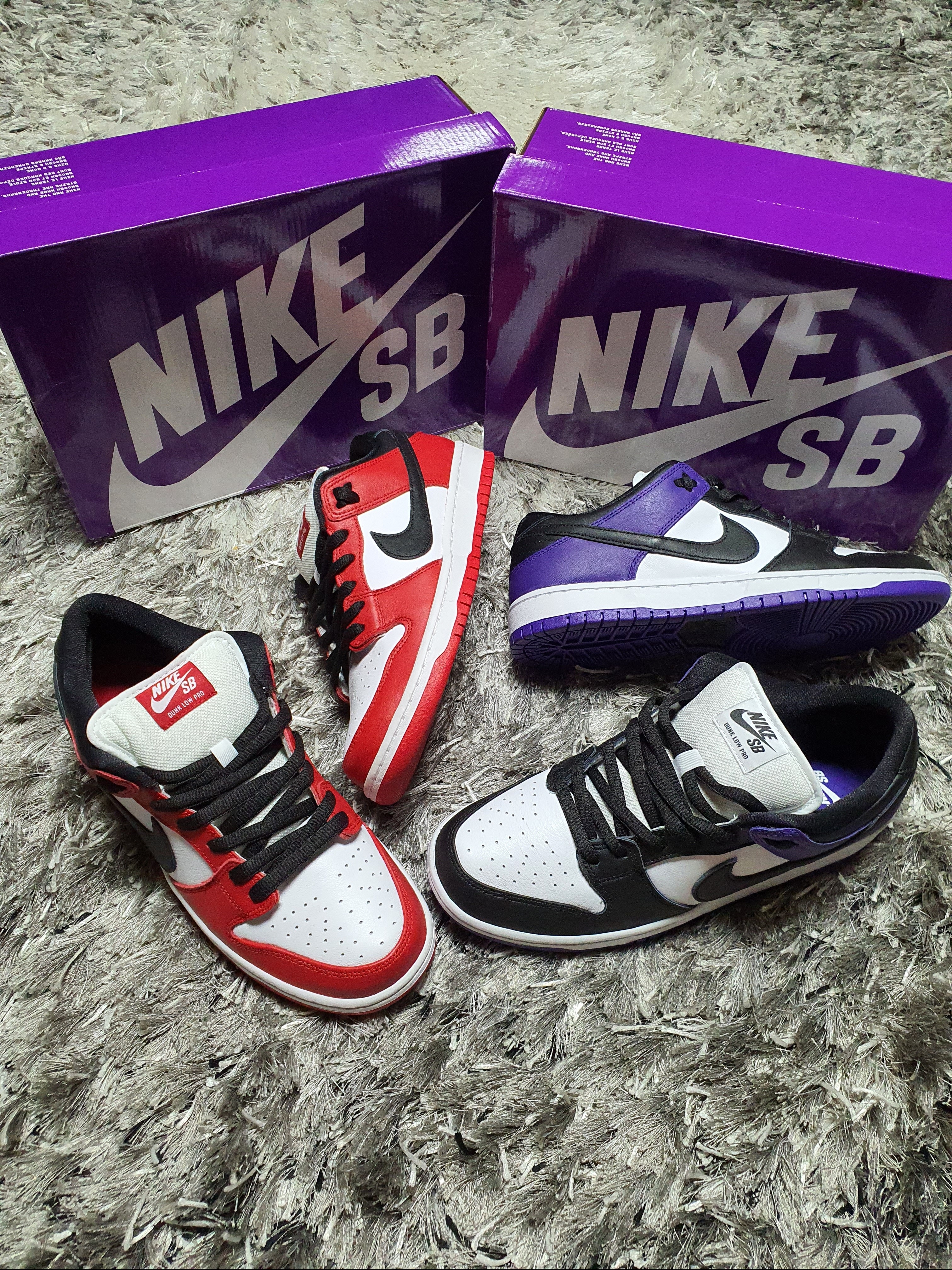 Nike SB Dunk Low Pro Chicago, Nike SB Dunk Low Pro Court Purple 착용 스타일