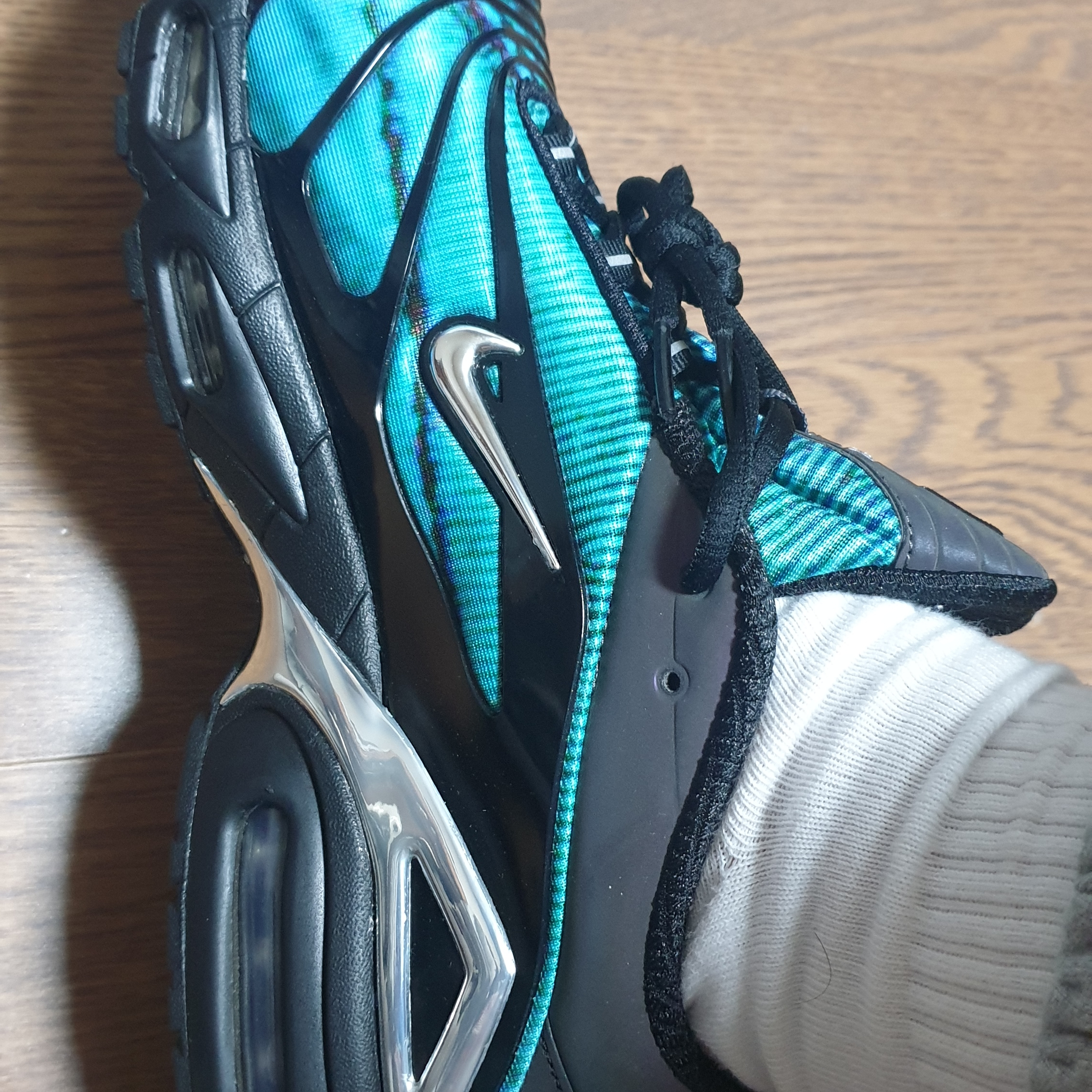 Nike x Skepta Air Max Tailwind 5 Chrome Blue 착용 스타일 - 4