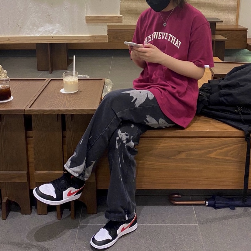 (W) Jordan 1 Low Black Siren Red 착용 스타일